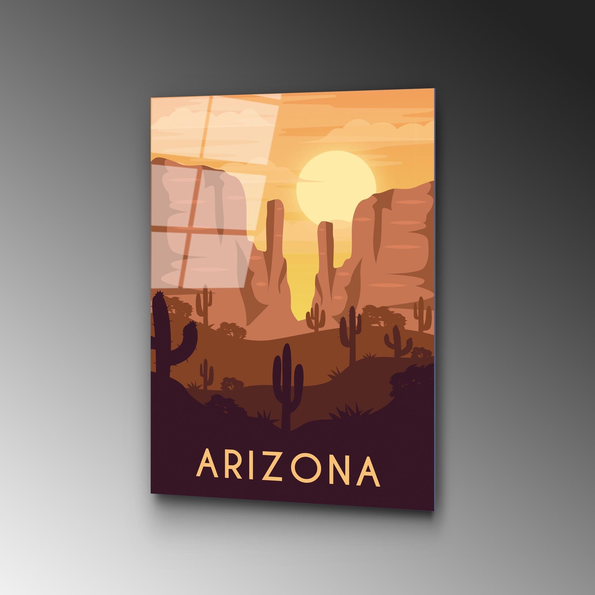 UV-1030 Baskılı Cam Dikdörtgen Duvar Tablosu | ByLamp