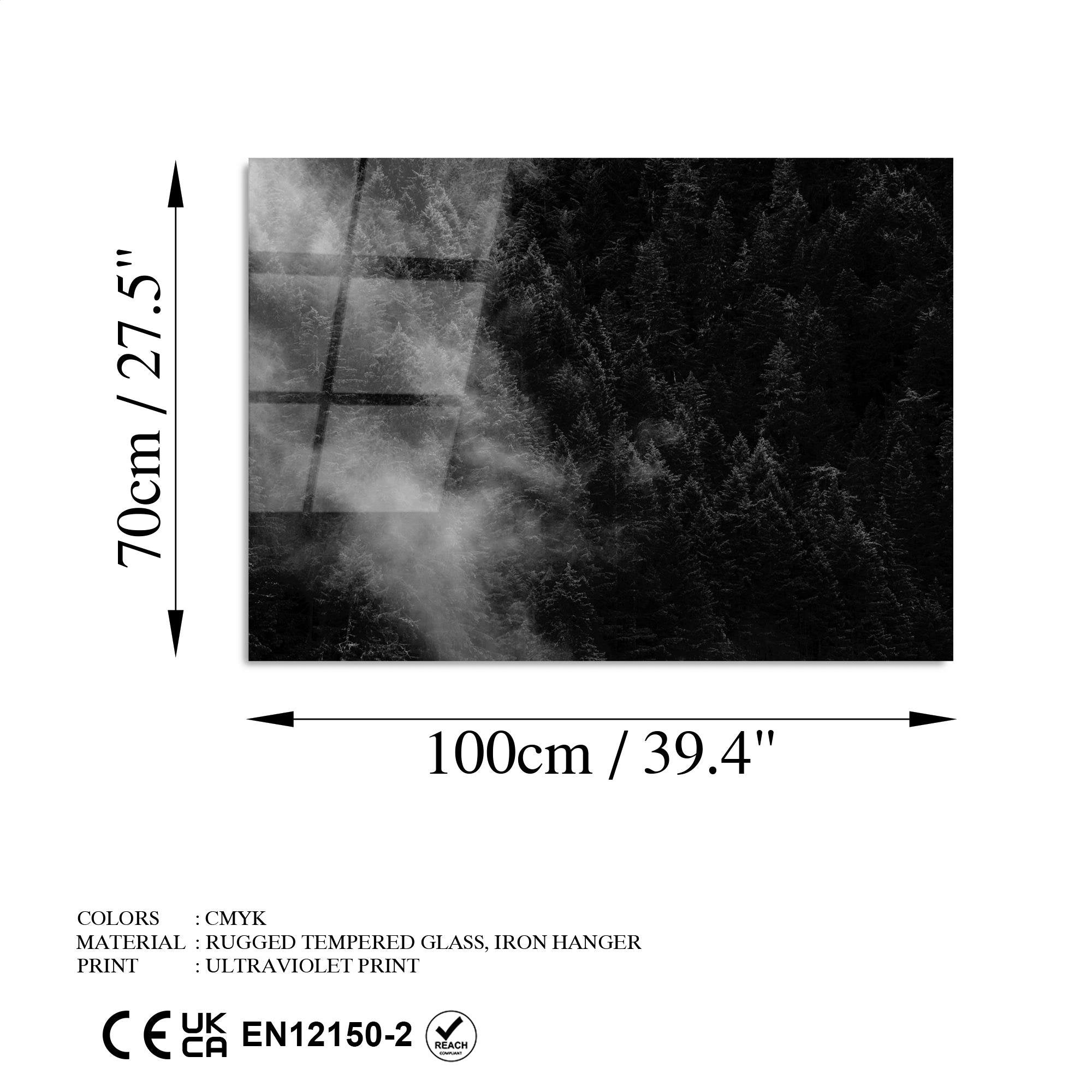 UV-103 Baskılı Cam Dikdörtgen Duvar Tablosu | ByLamp