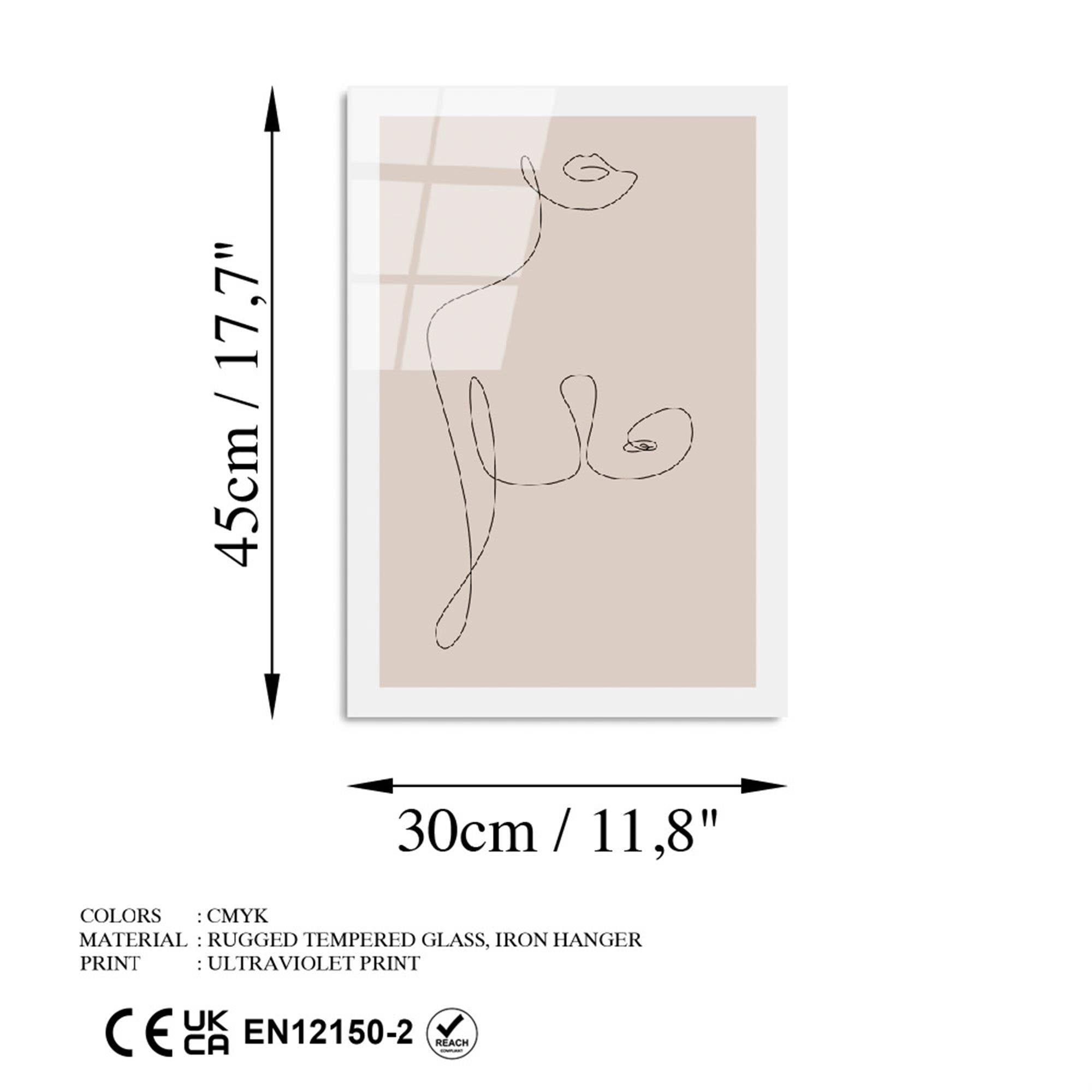 UV-1040 Baskılı Cam Dikdörtgen Duvar Tablosu | ByLamp