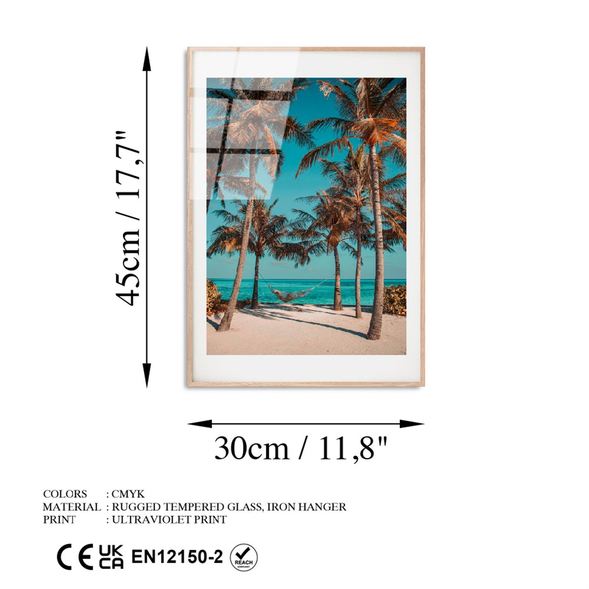 UV-1043 Baskılı Cam Dikdörtgen Duvar Tablosu | ByLamp