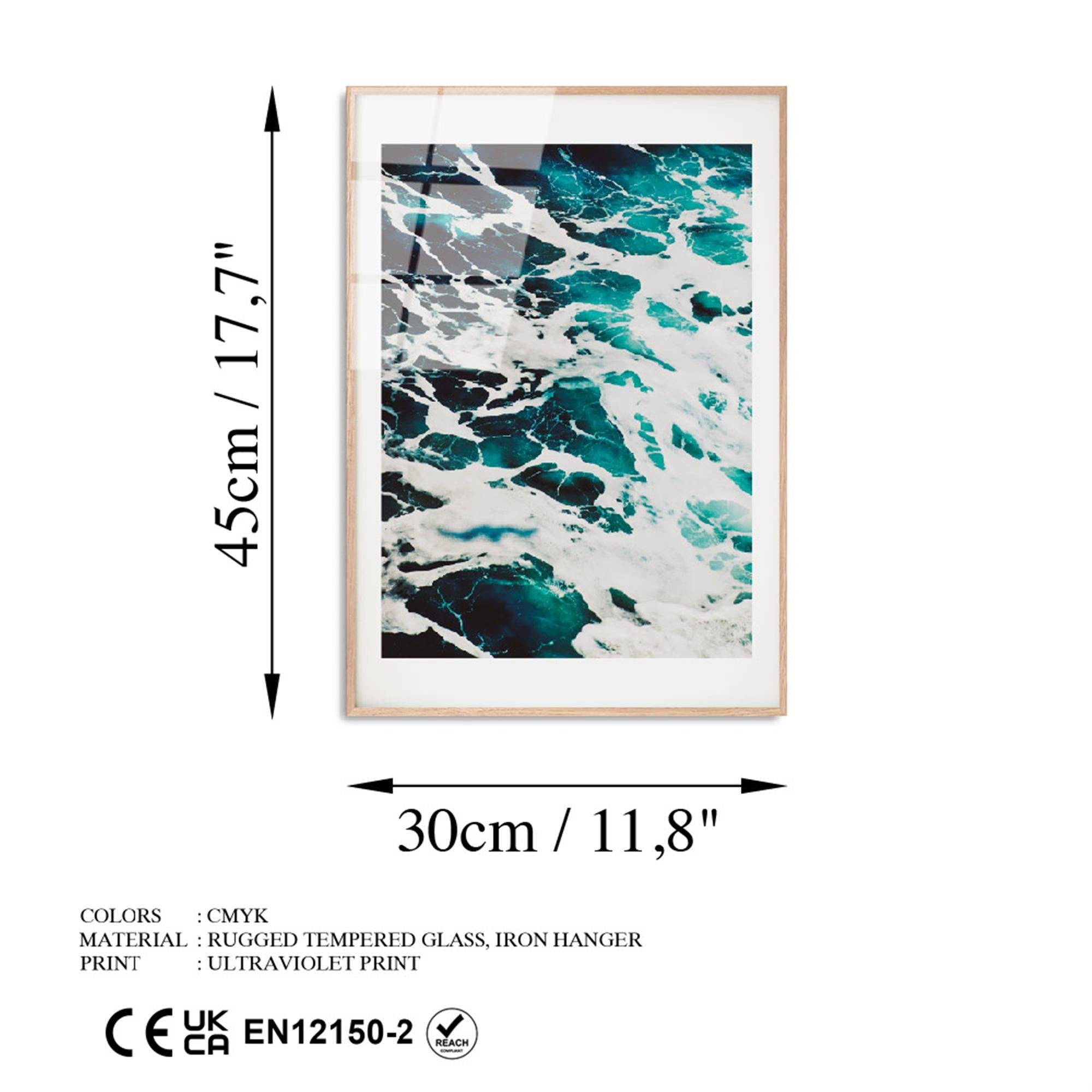 UV-1045 Baskılı Cam Dikdörtgen Duvar Tablosu | ByLamp