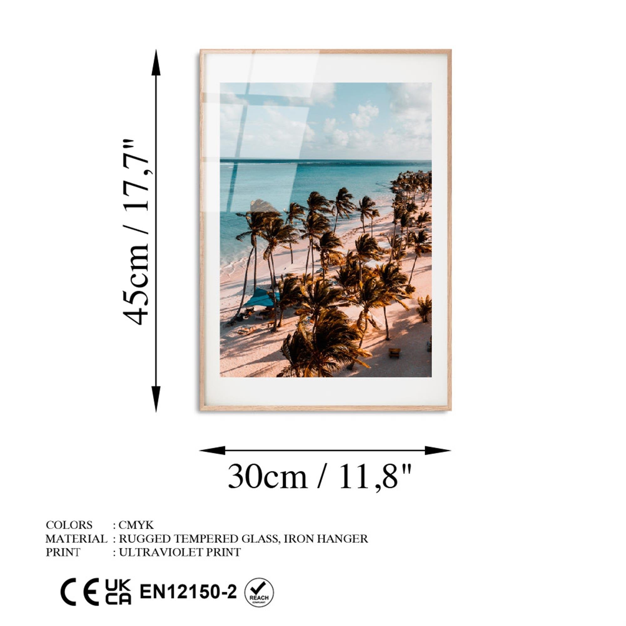 UV-1046 Baskılı Cam Dikdörtgen Duvar Tablosu | ByLamp