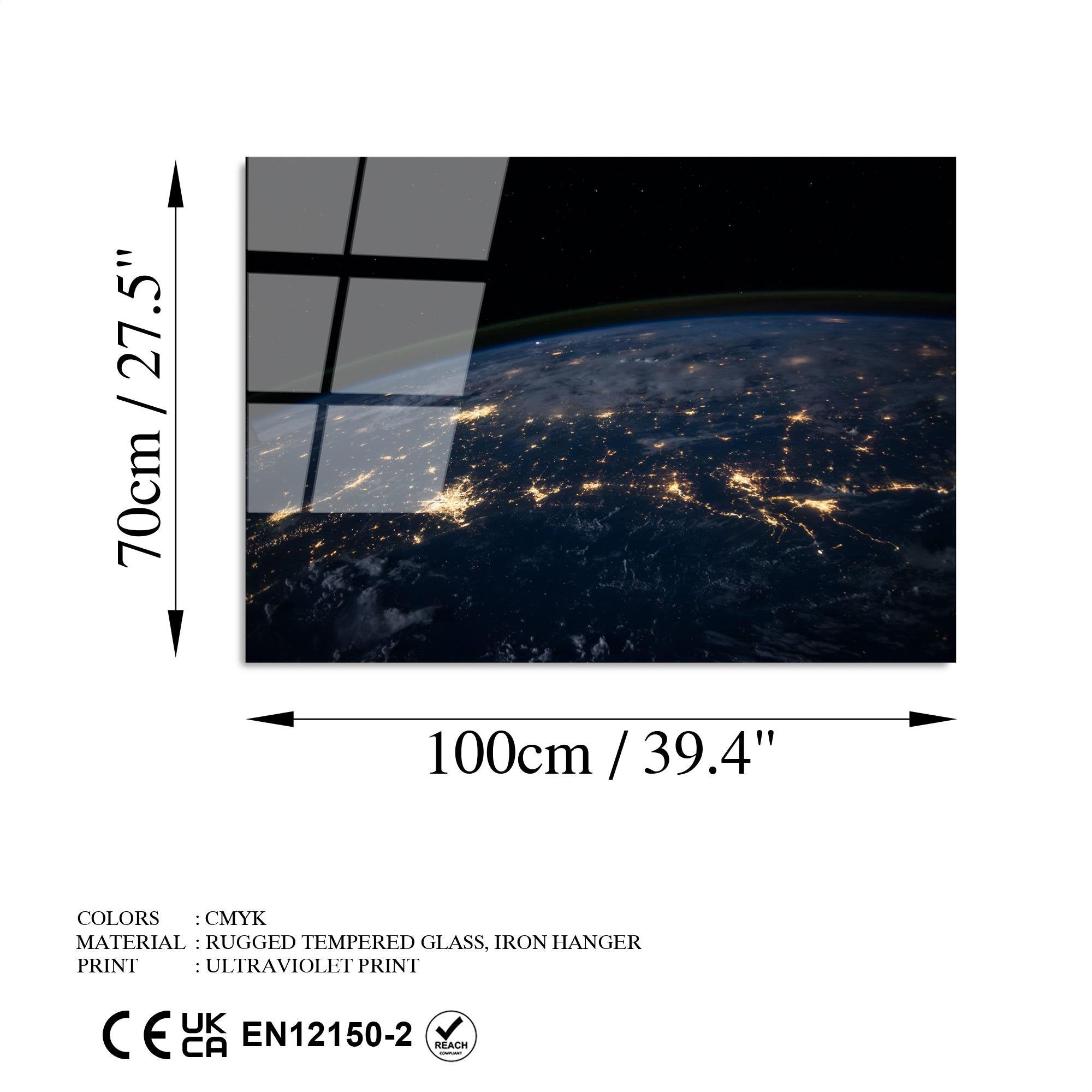 UV-104 Baskılı Cam Dikdörtgen Duvar Tablosu | ByLamp