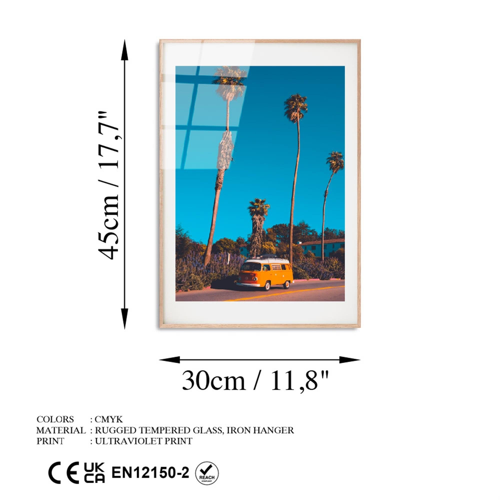 UV-1054 Baskılı Cam Dikdörtgen Duvar Tablosu | ByLamp