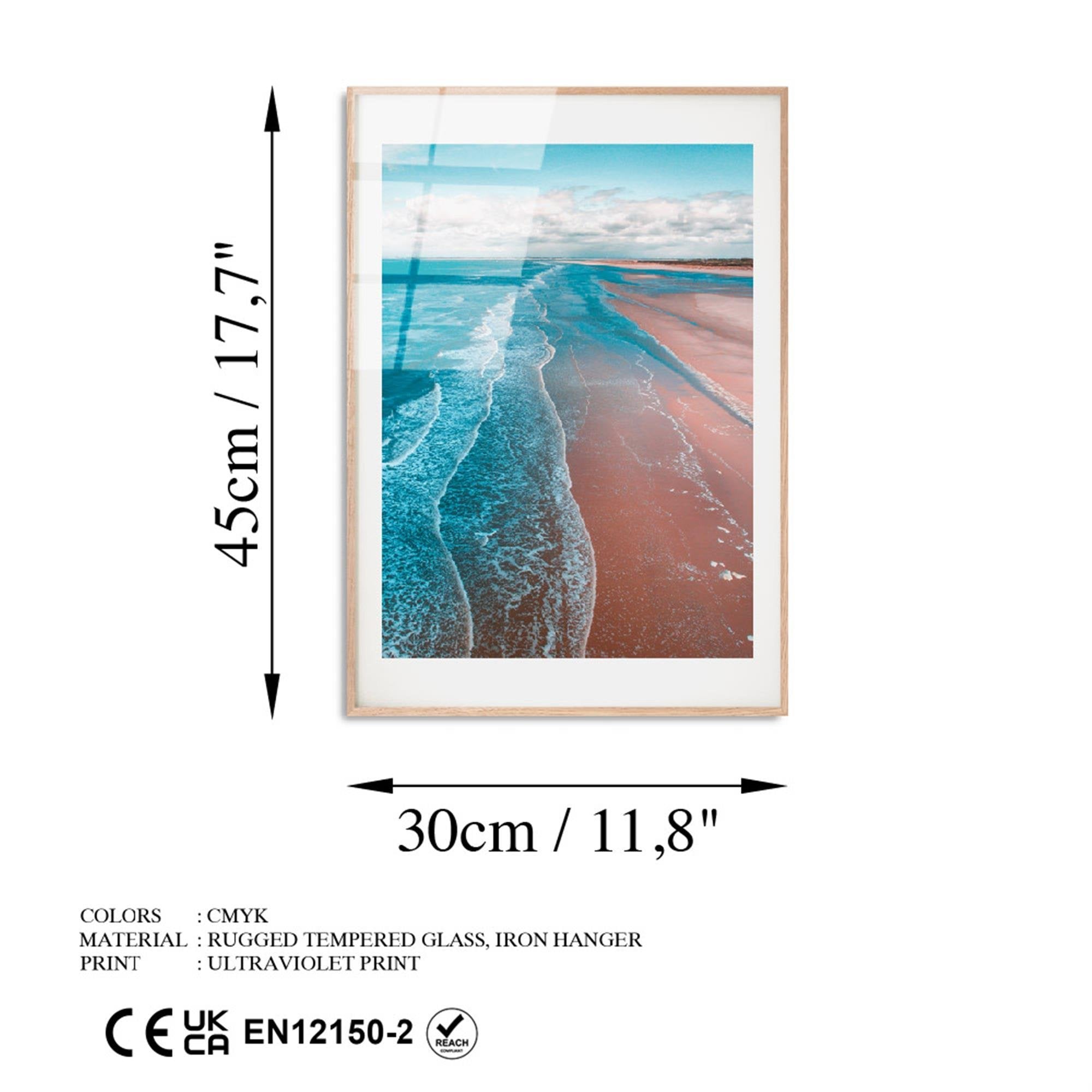 UV-1057 Baskılı Cam Dikdörtgen Duvar Tablosu | ByLamp