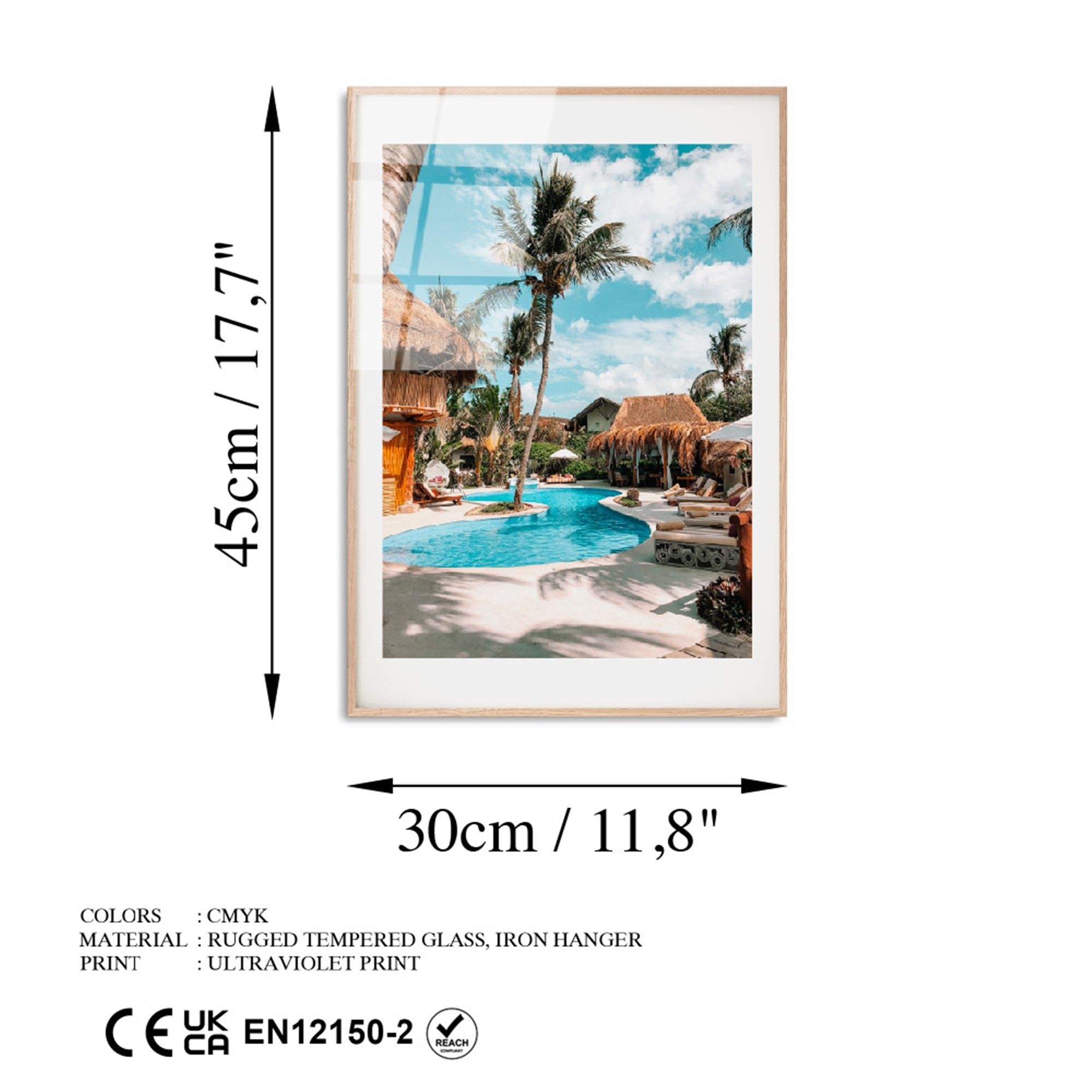 UV-1058 Baskılı Cam Dikdörtgen Duvar Tablosu | ByLamp