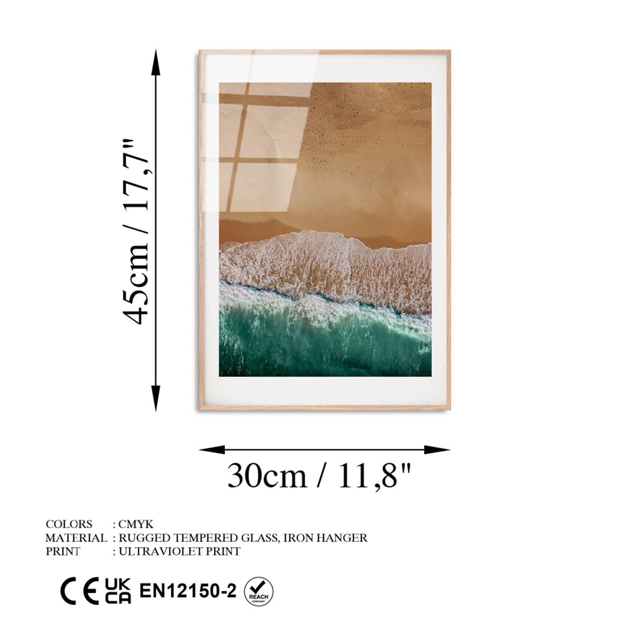 UV-1059 Baskılı Cam Dikdörtgen Duvar Tablosu | ByLamp