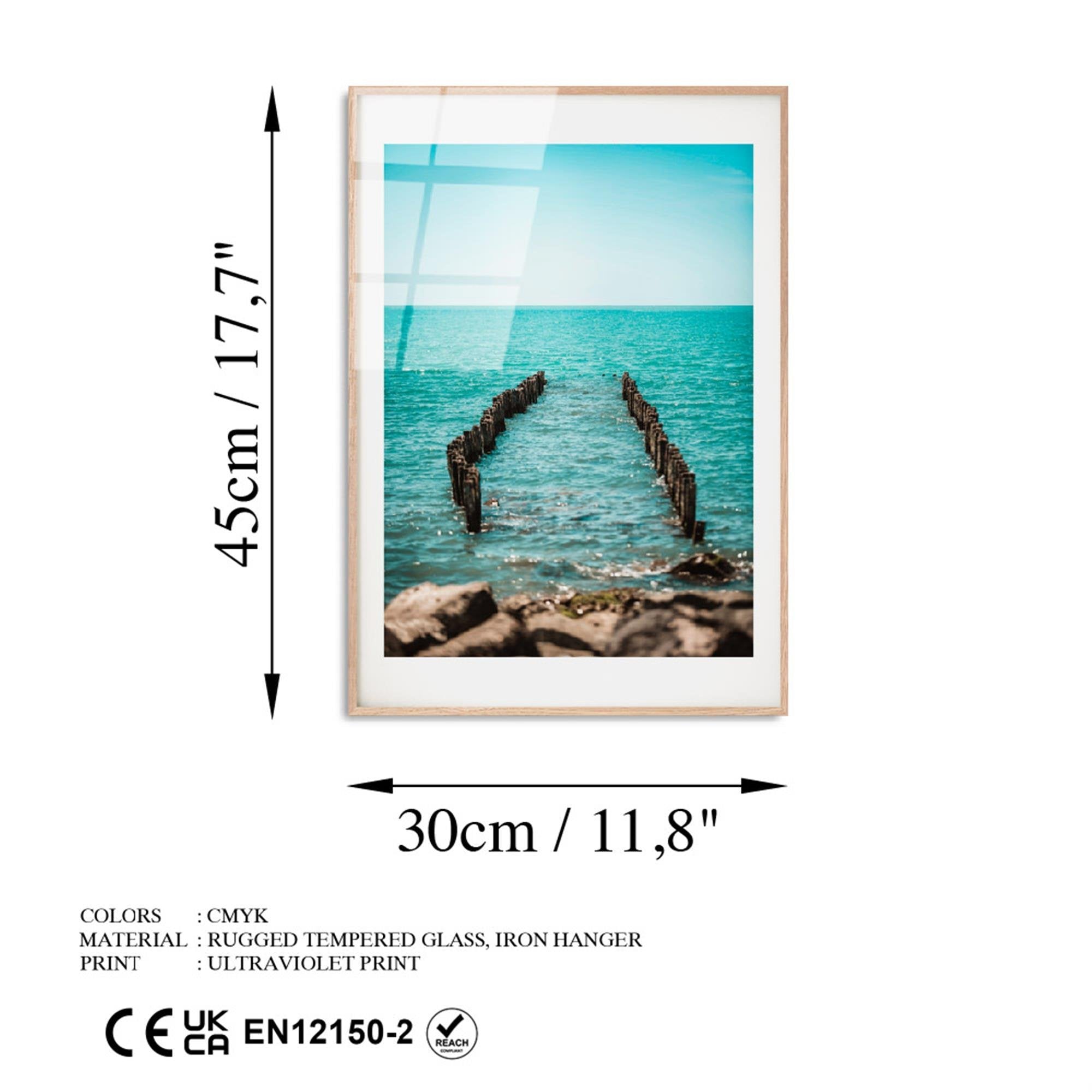 UV-1064 Baskılı Cam Dikdörtgen Duvar Tablosu | ByLamp