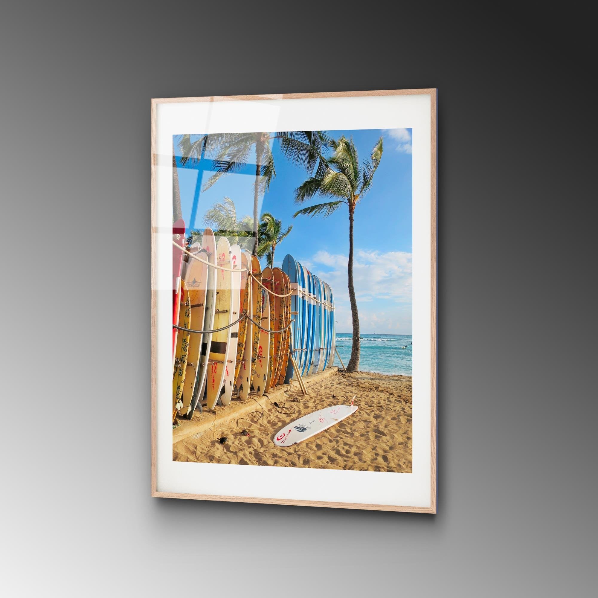 UV-1068 Baskılı Cam Dikdörtgen Duvar Tablosu | ByLamp