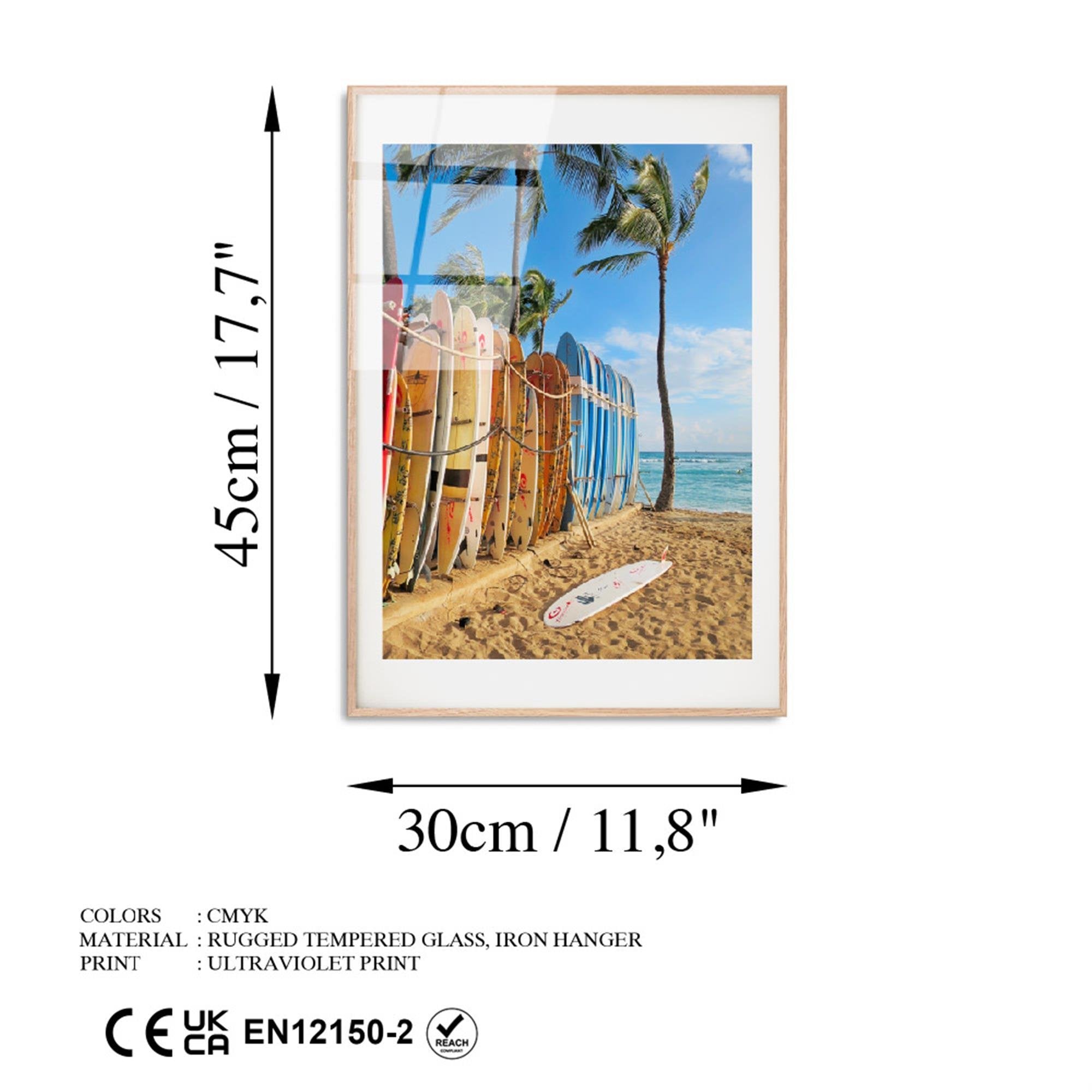 UV-1068 Baskılı Cam Dikdörtgen Duvar Tablosu | ByLamp