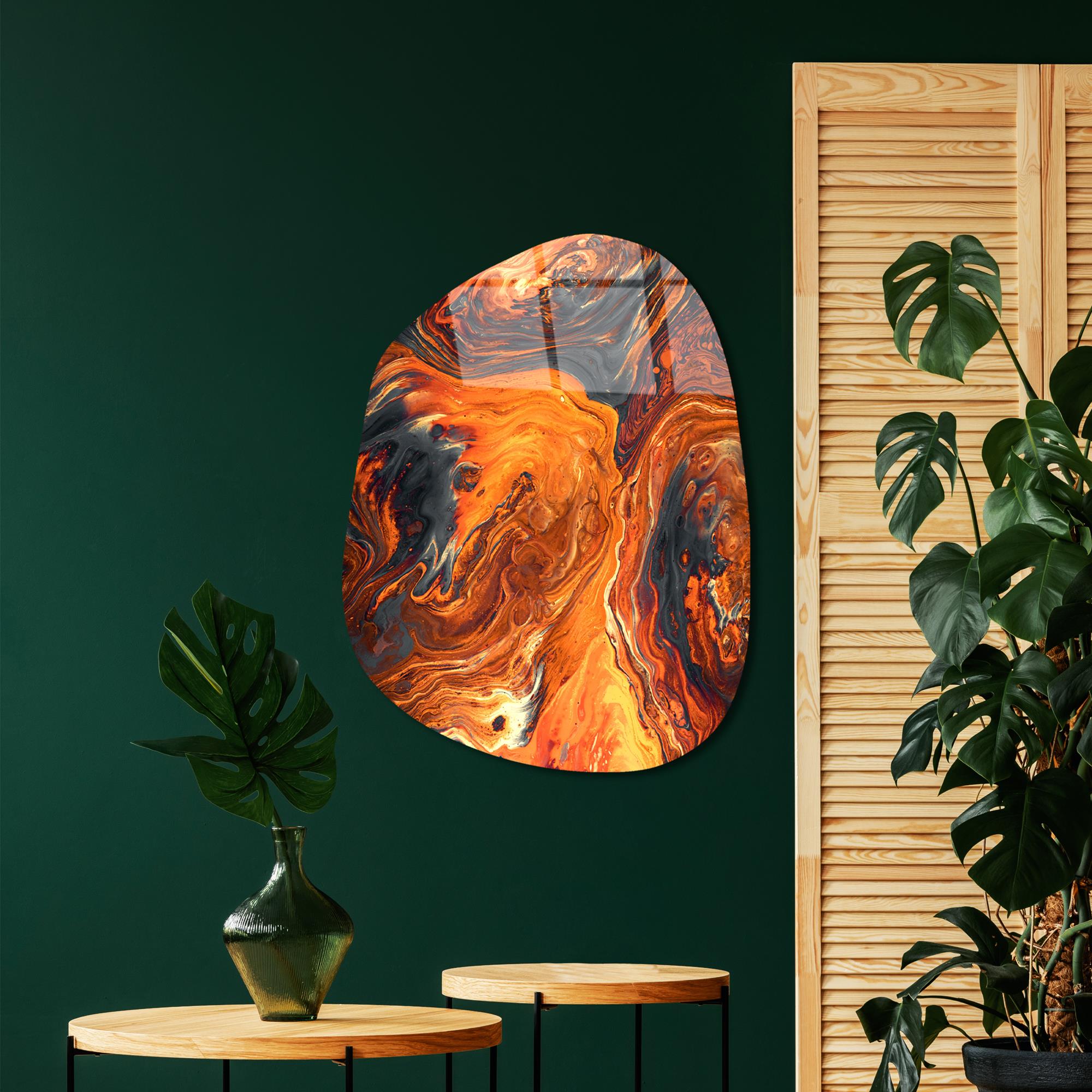 UV-1082 Baskılı Cam Amorf Duvar Tablosu | ByLamp