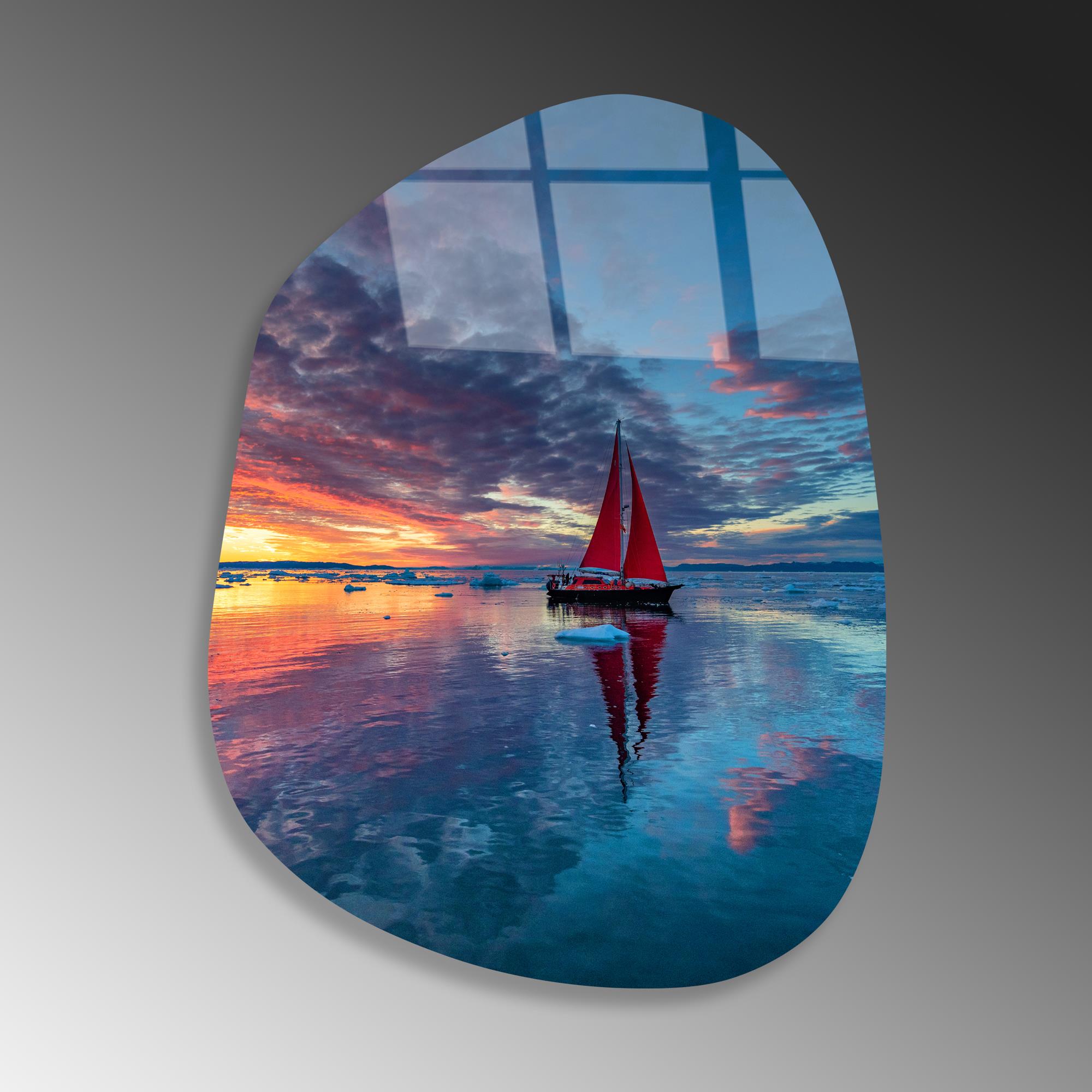 UV-1085 Baskılı Cam Amorf Duvar Tablosu | ByLamp