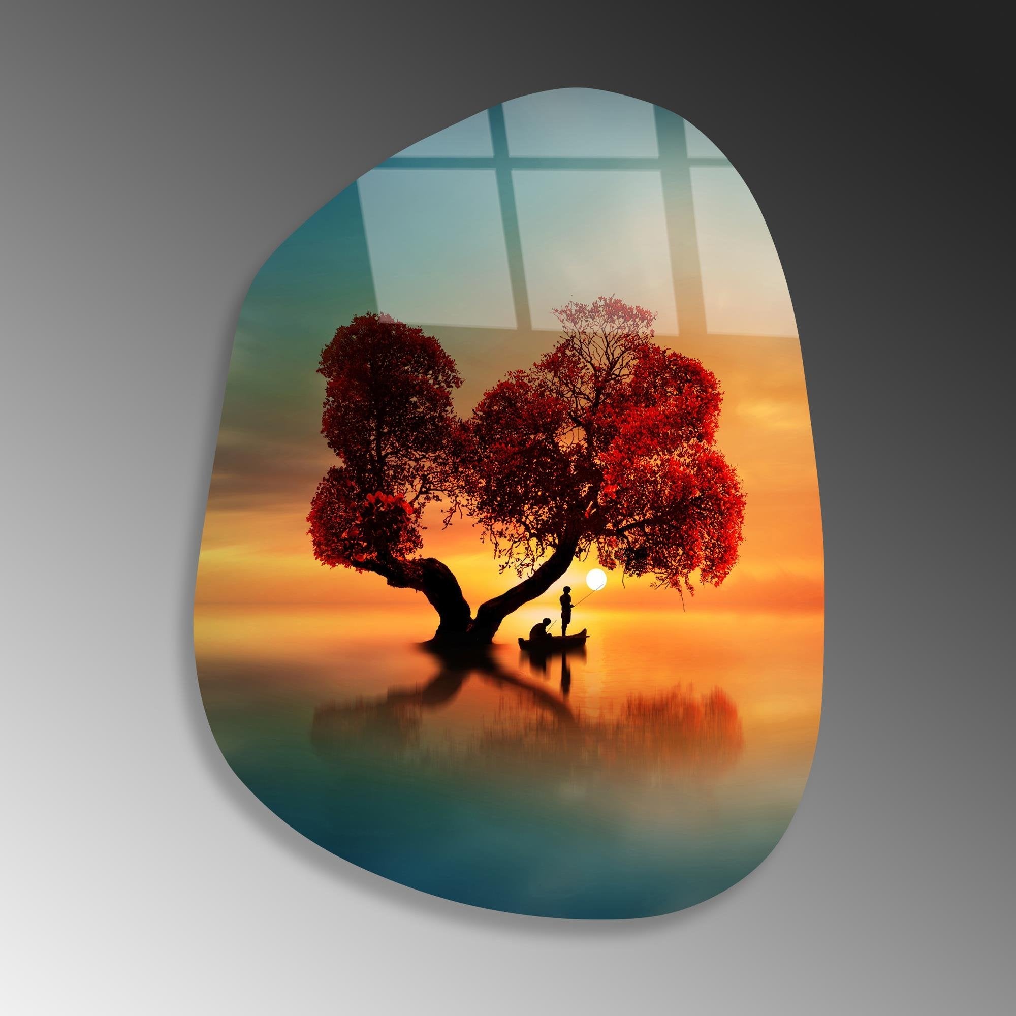 UV-1086 Baskılı Cam Amorf Duvar Tablosu | ByLamp