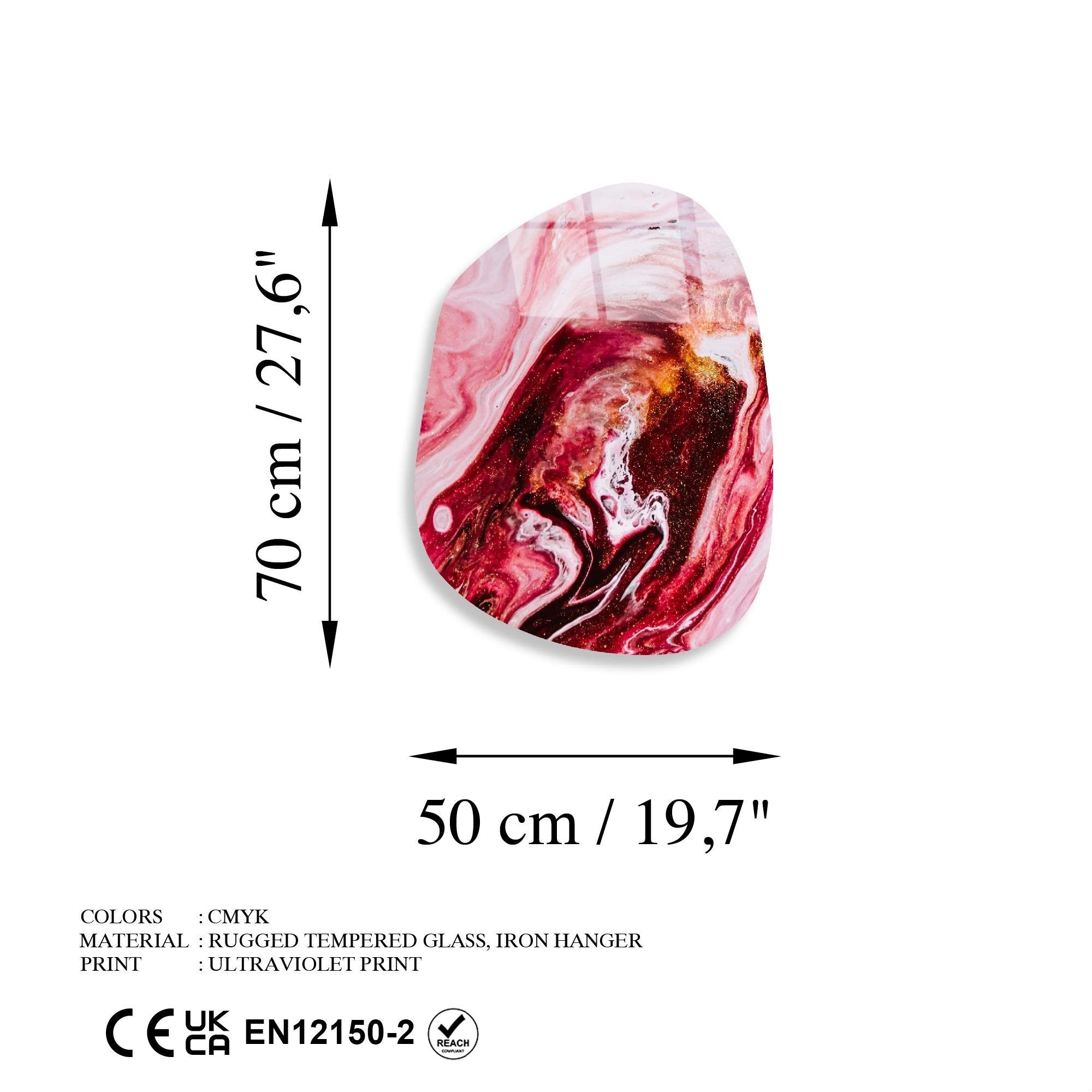 UV-1090 Baskılı Cam Amorf Duvar Tablosu | ByLamp