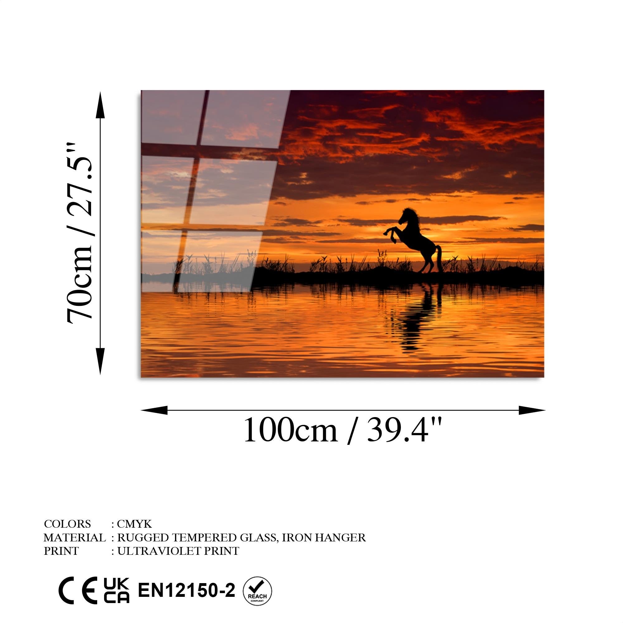 UV-109 Baskılı Cam Dikdörtgen Duvar Tablosu | ByLamp