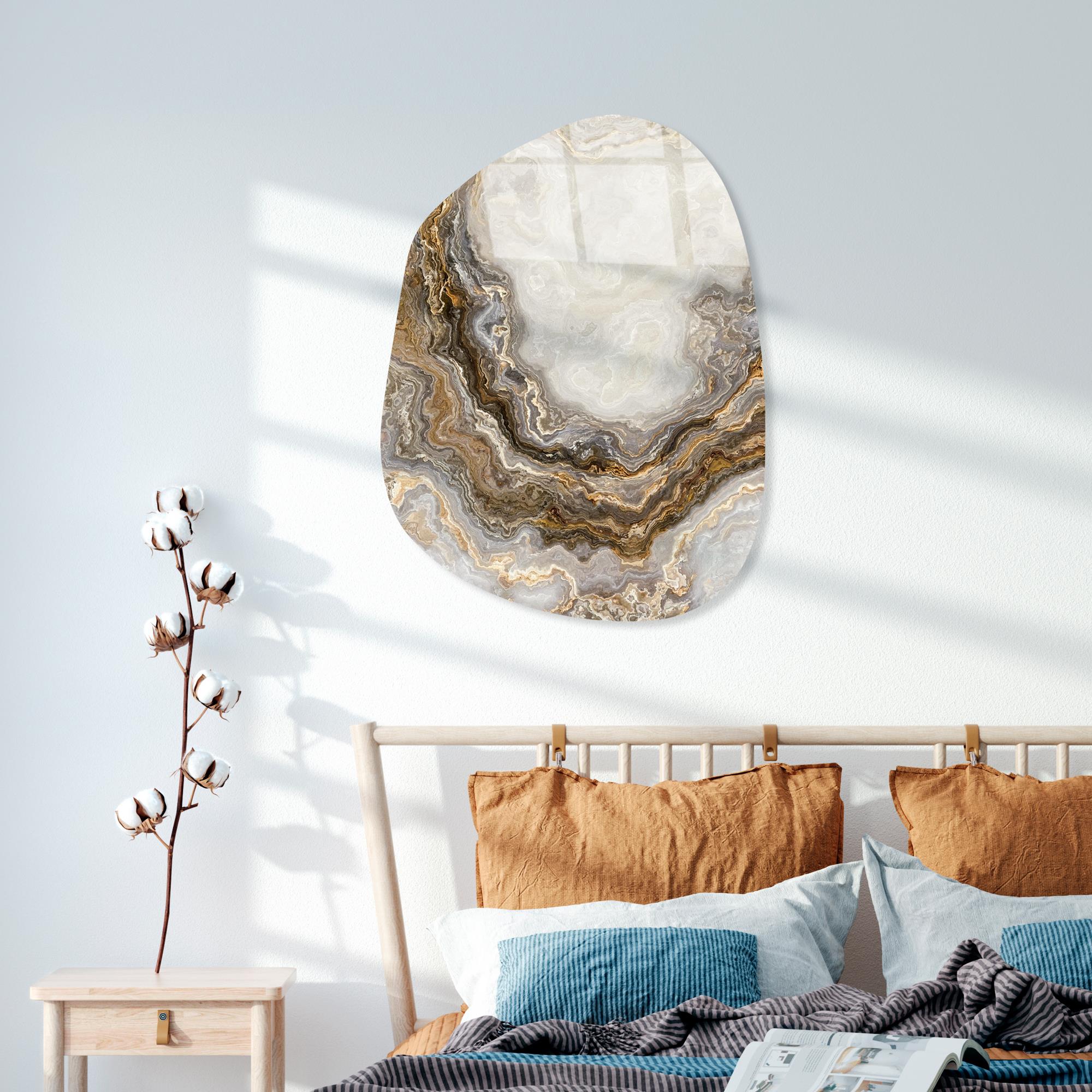 UV-1101 Baskılı Cam Amorf Duvar Tablosu | ByLamp