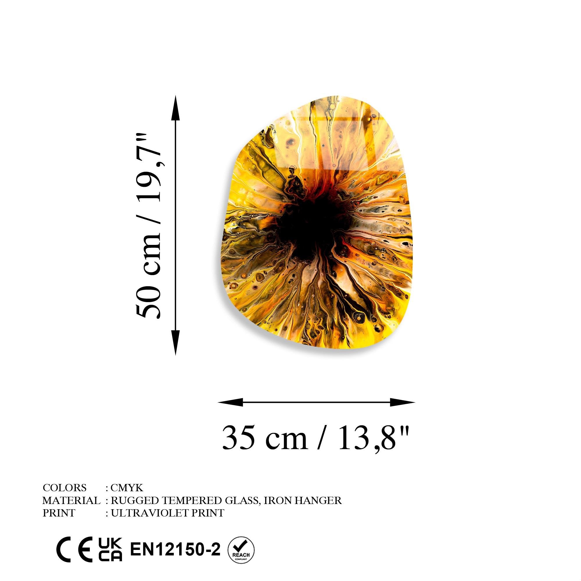 UV-1103 Baskılı Cam Amorf Duvar Tablosu | ByLamp