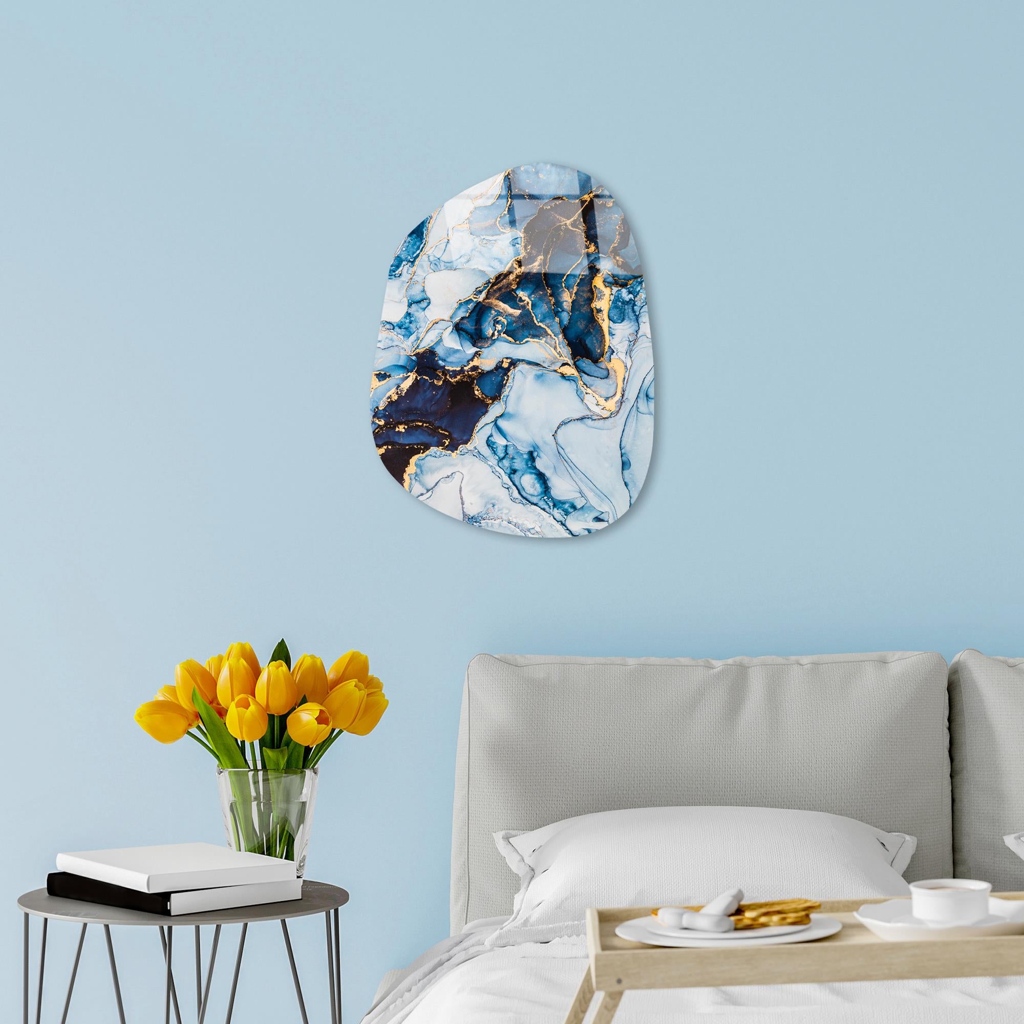 UV-1114 Baskılı Cam Amorf Duvar Tablosu | ByLamp