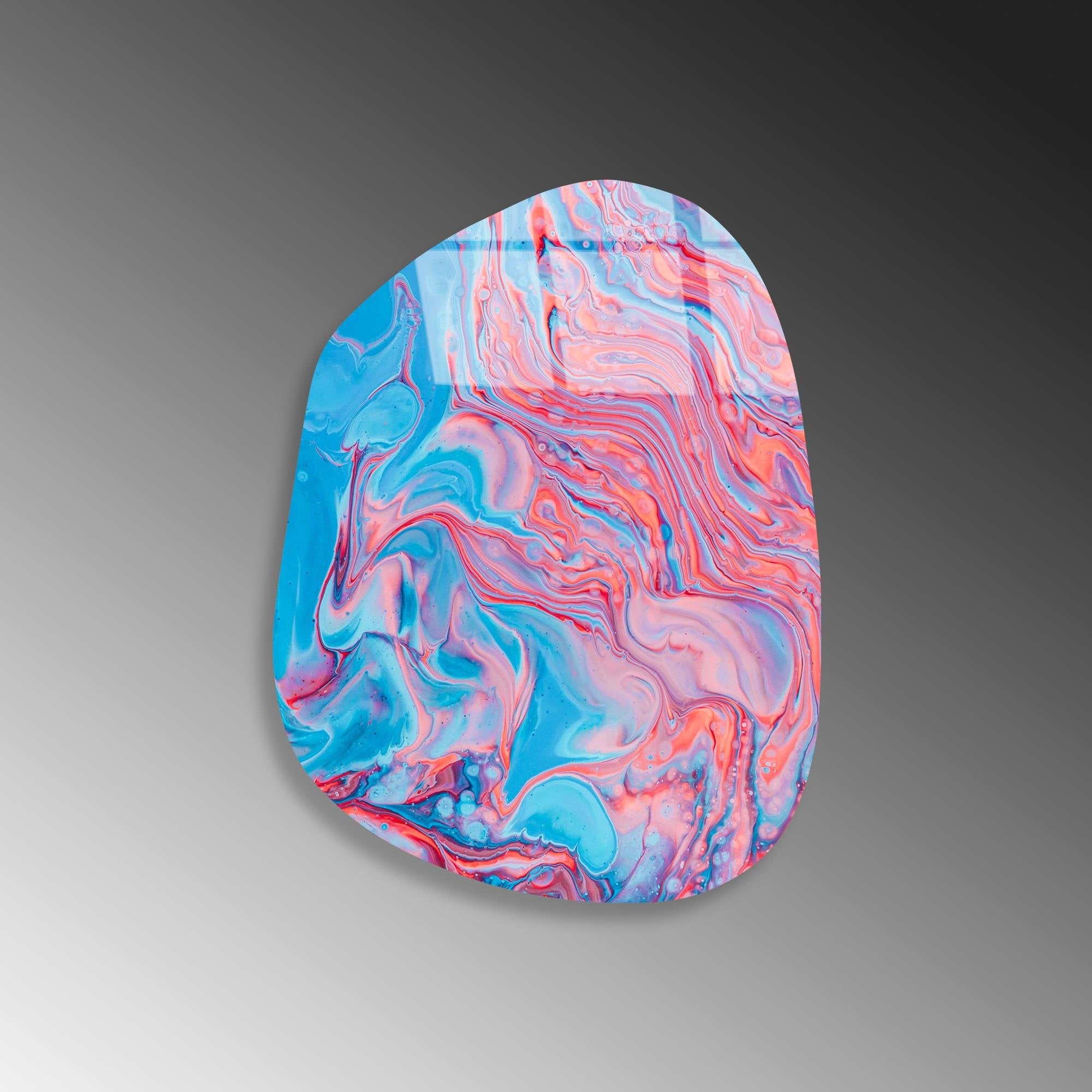 UV-1116 Baskılı Cam Amorf Duvar Tablosu | ByLamp