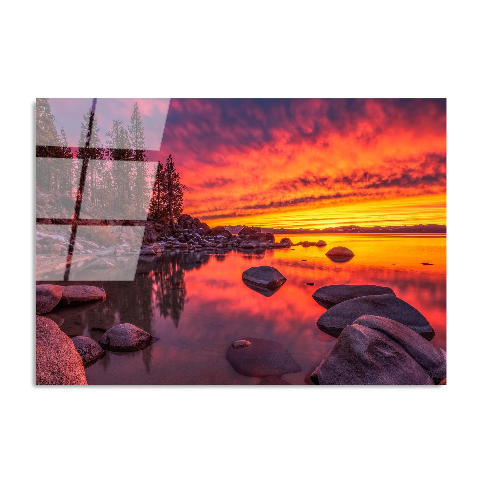 UV-111 Baskılı Cam Dikdörtgen Duvar Tablosu | ByLamp