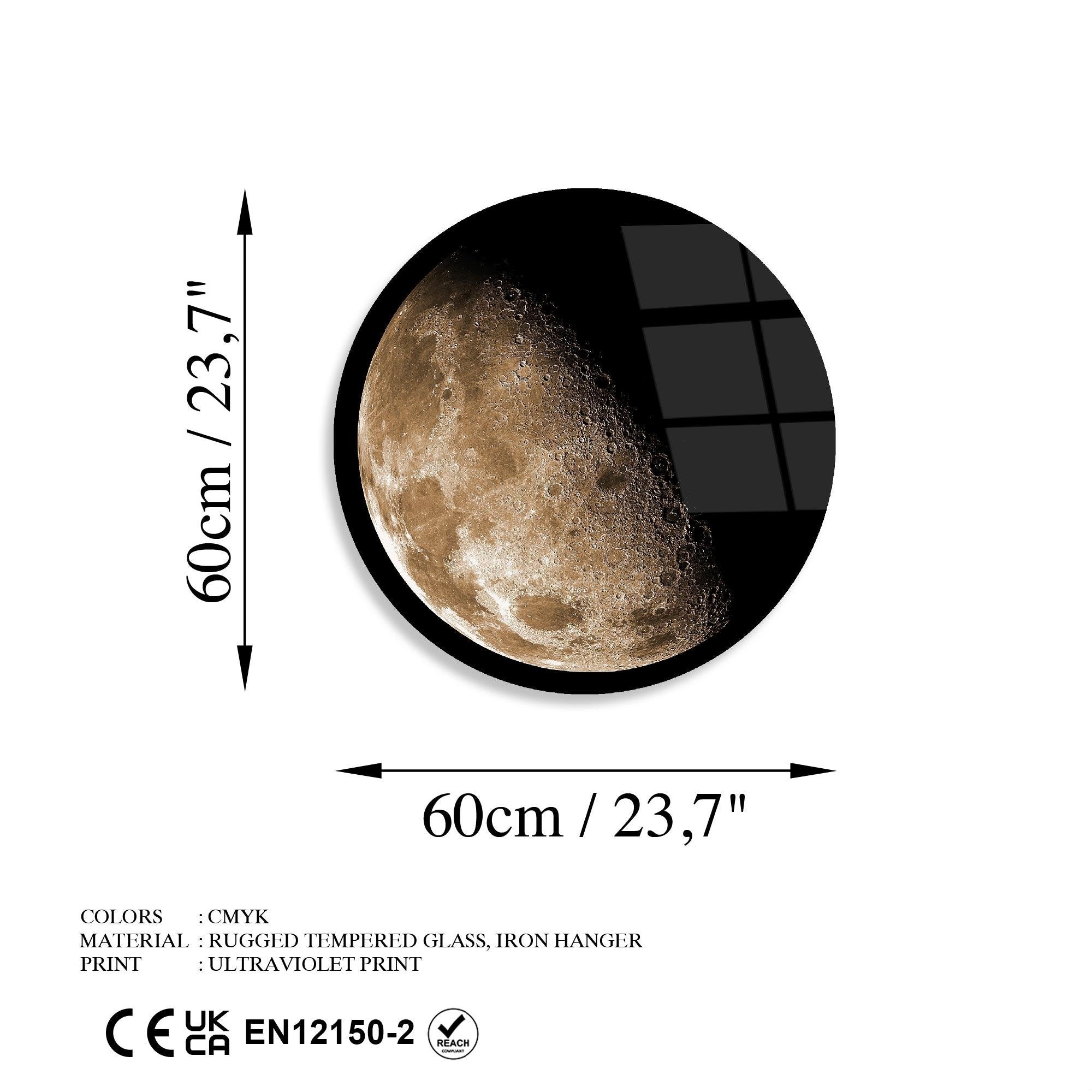 UV-1125 Baskılı Cam Yuvarlak Duvar Tablosu | ByLamp