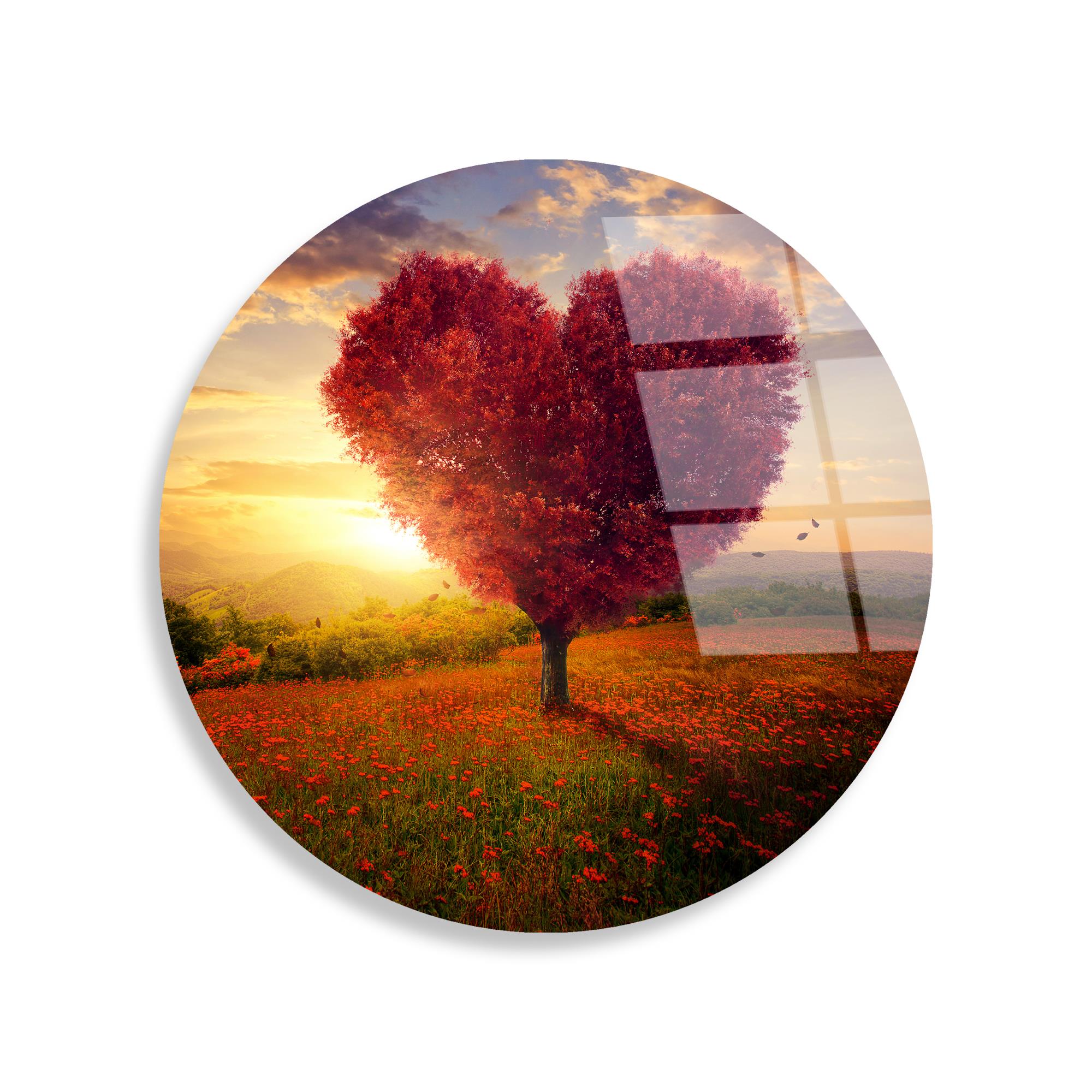 UV-1147 Baskılı Cam Yuvarlak Duvar Tablosu | ByLamp