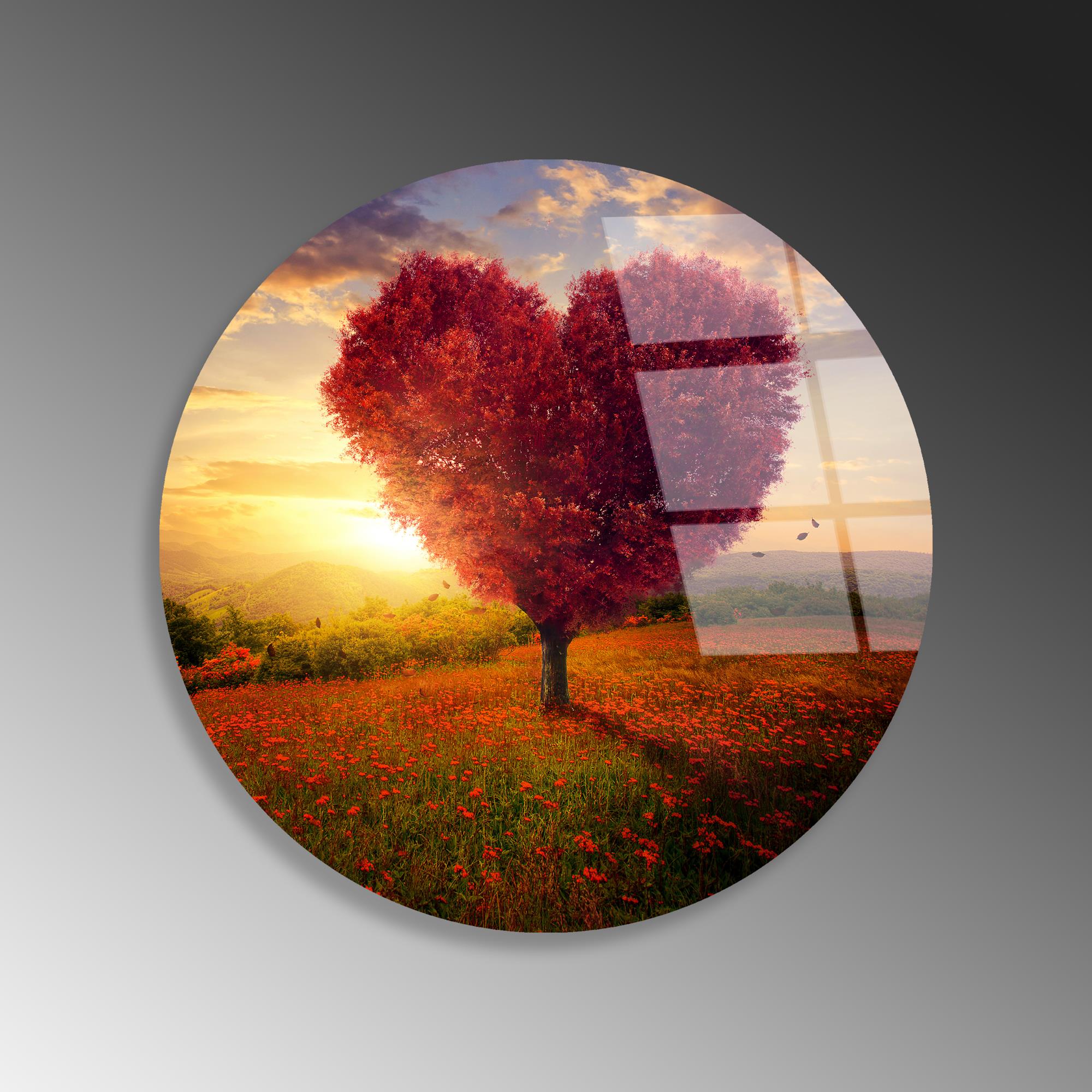 UV-1147 Baskılı Cam Yuvarlak Duvar Tablosu | ByLamp