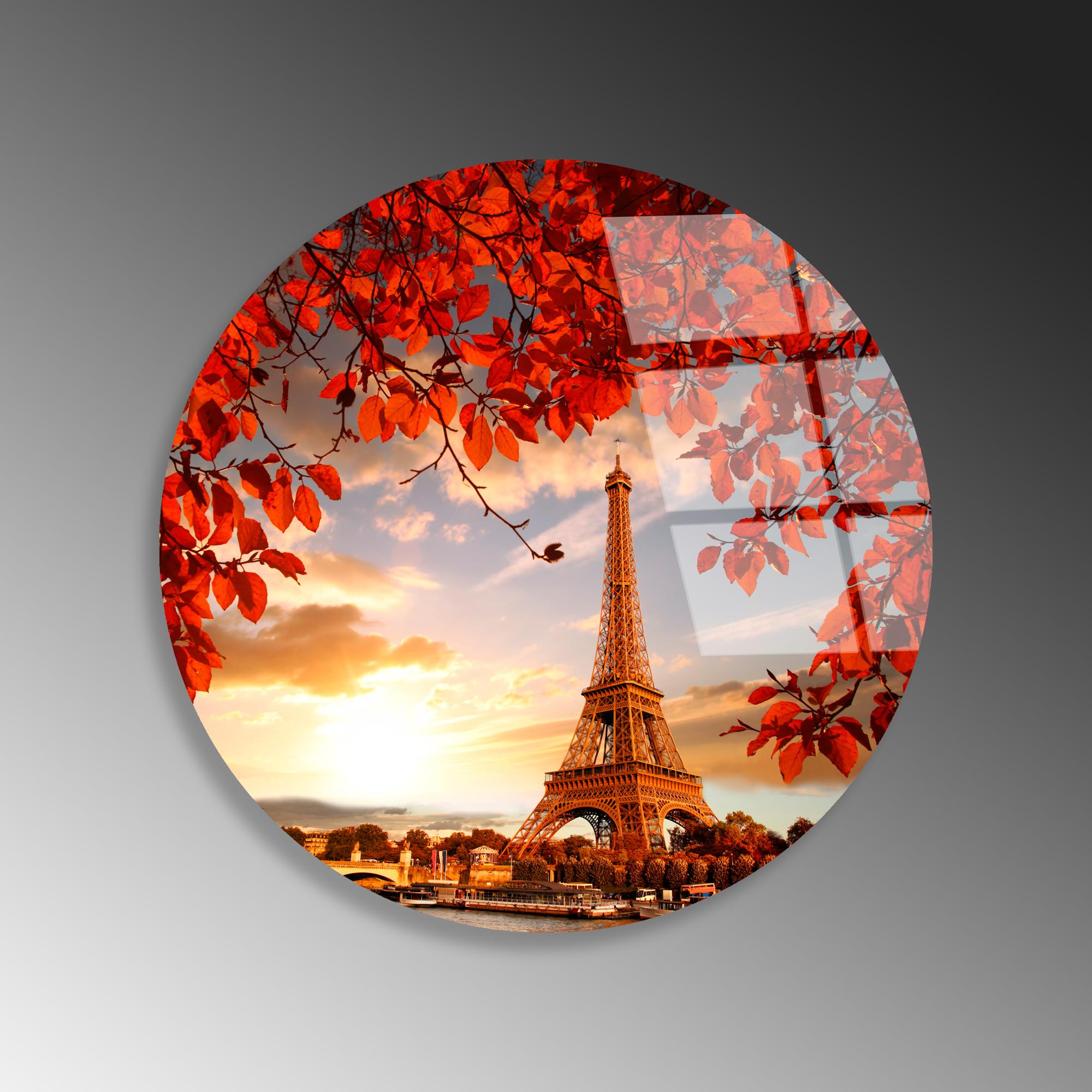 UV-1148 Baskılı Cam Yuvarlak Duvar Tablosu | ByLamp