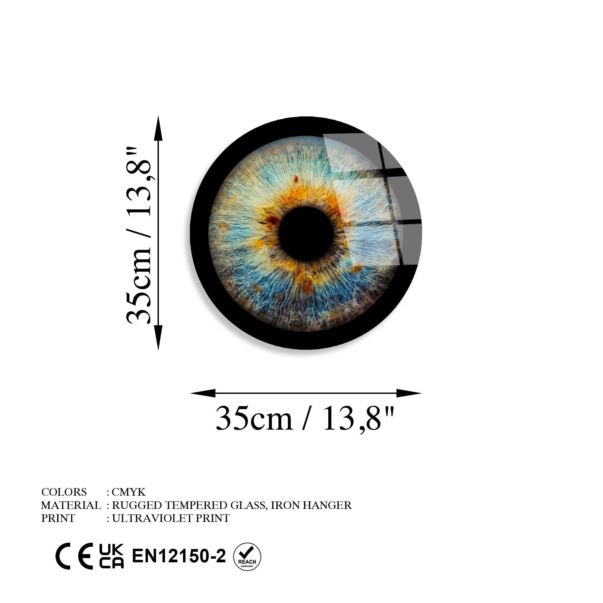 UV-1158 Baskılı Cam Yuvarlak Duvar Tablosu | ByLamp