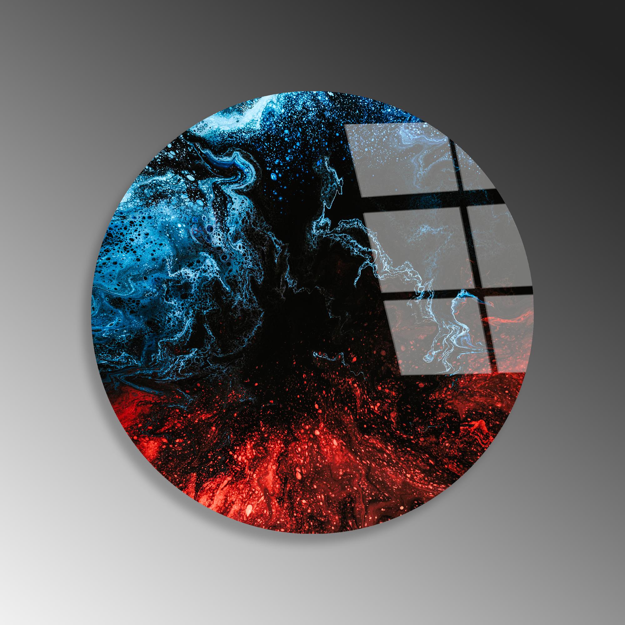 UV-1161 Baskılı Cam Yuvarlak Duvar Tablosu | ByLamp