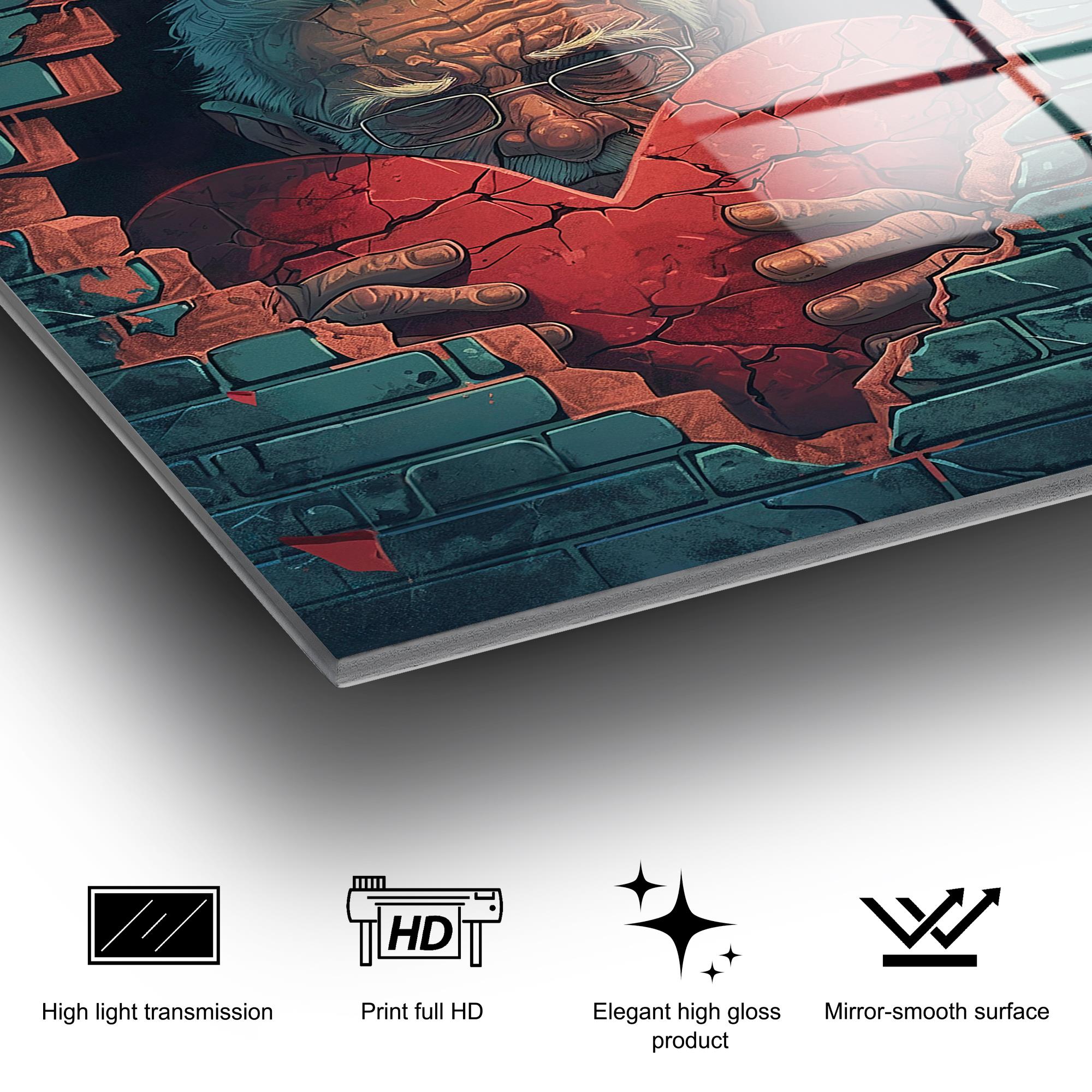 UV-1173 Baskılı Cam Dikdörtgen Duvar Tablosu | ByLamp