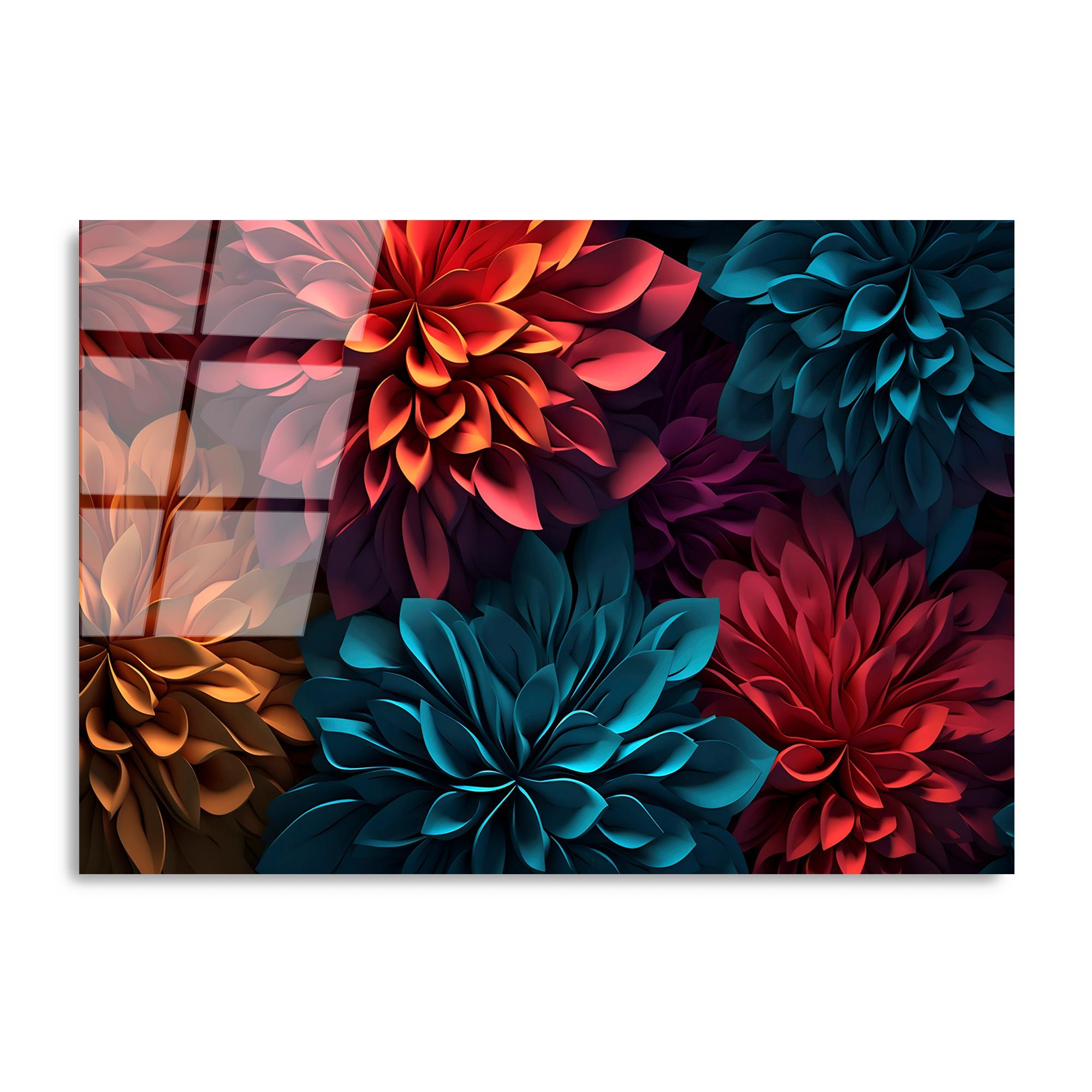 UV-1175 Baskılı Cam Dikdörtgen Duvar Tablosu | ByLamp