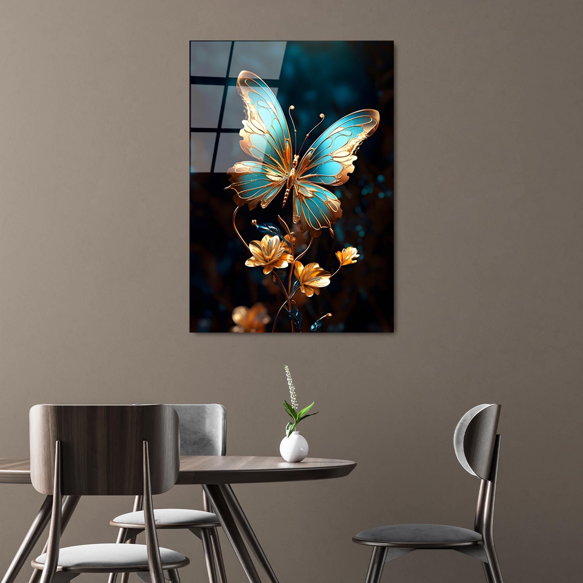 UV-1178 Baskılı Cam Dikdörtgen Duvar Tablosu | ByLamp