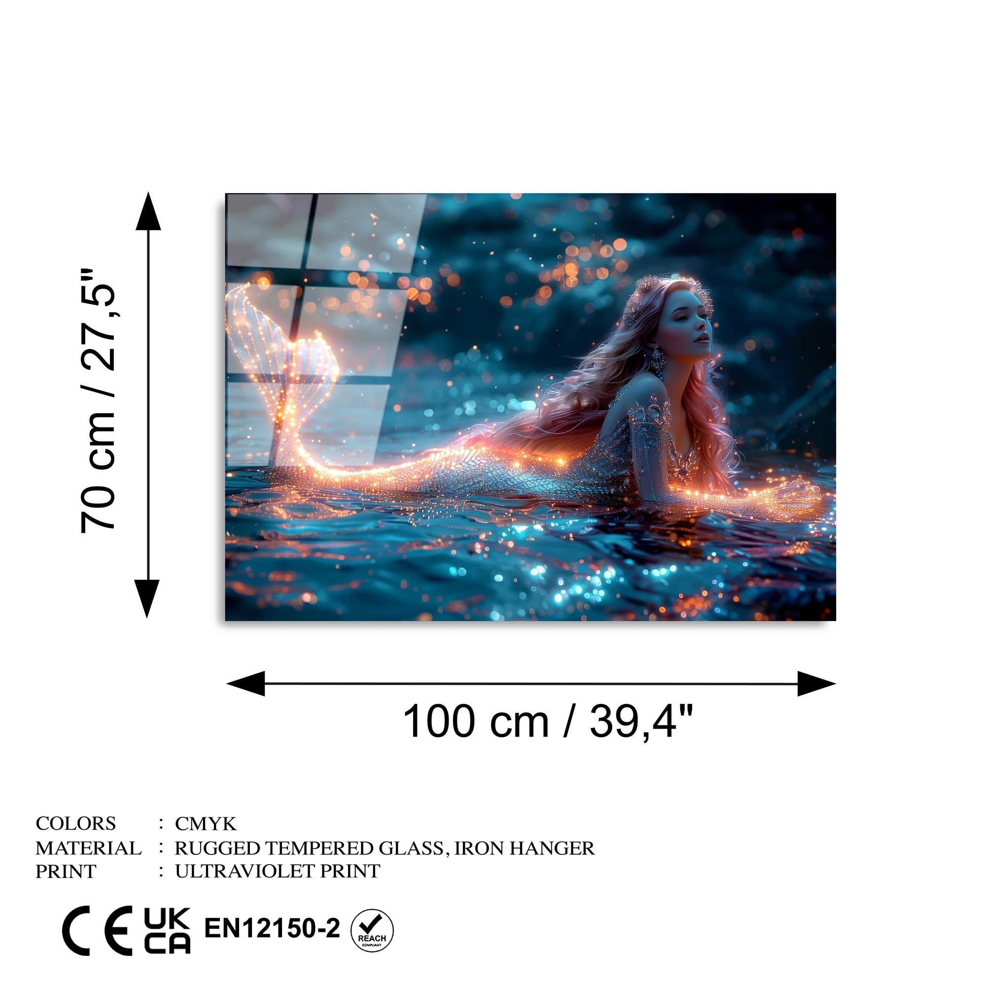 UV-1183 Baskılı Cam Dikdörtgen Duvar Tablosu | ByLamp