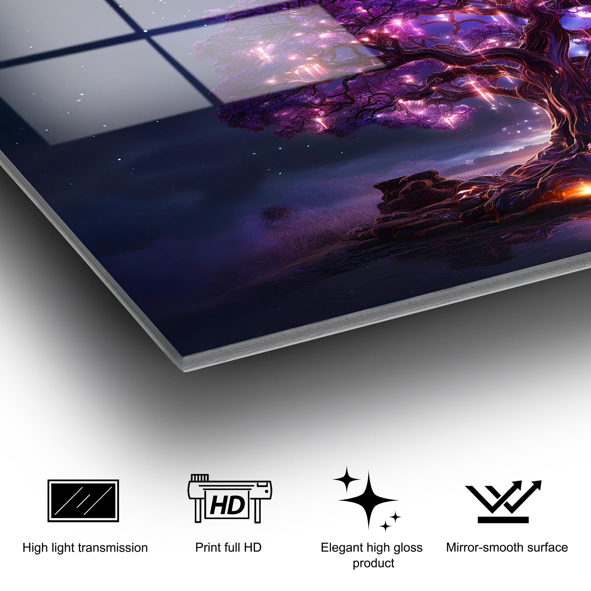 UV-1185 Baskılı Cam Dikdörtgen Duvar Tablosu | ByLamp