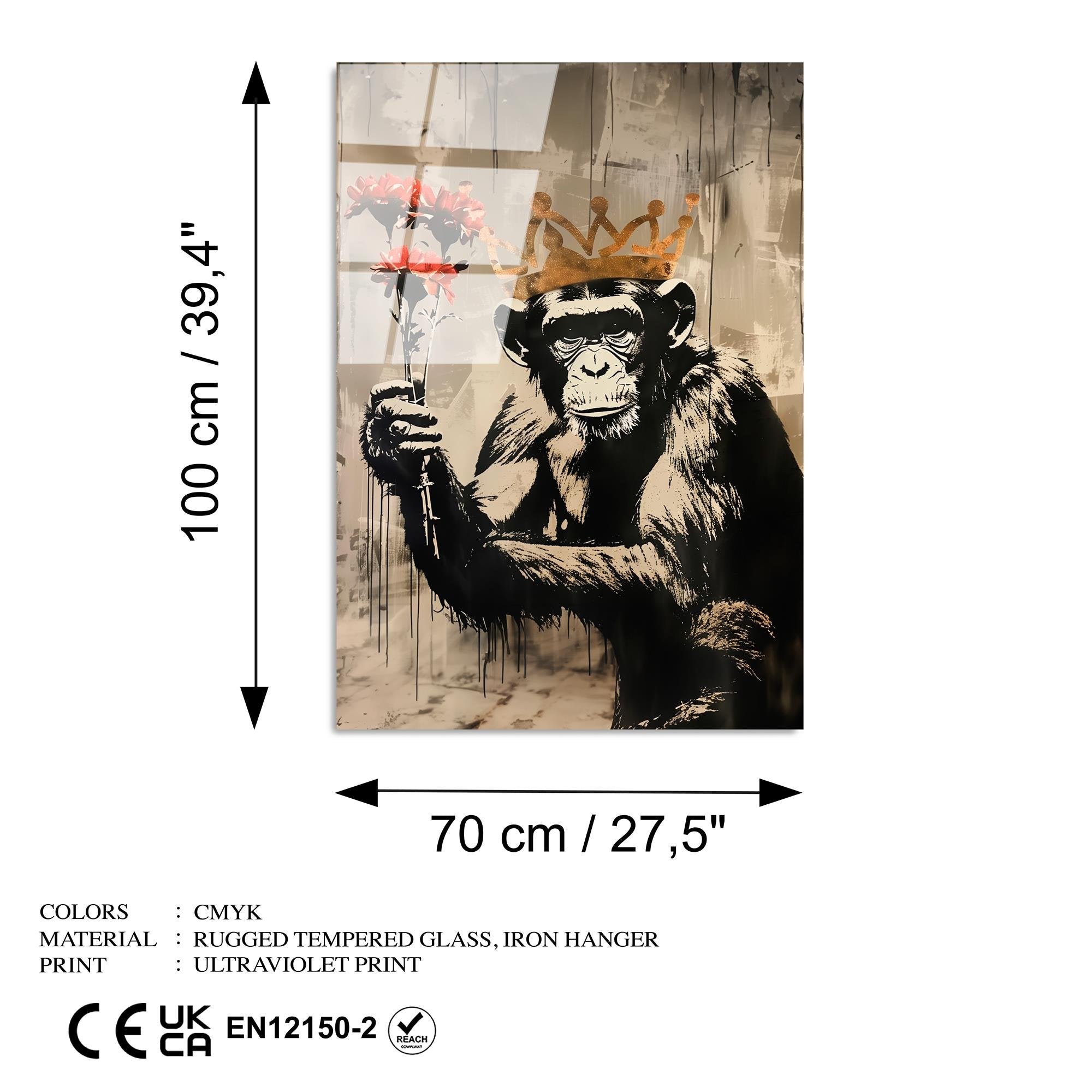 UV-1189  Baskılı Cam Dikdörtgen Duvar Tablosu | ByLamp