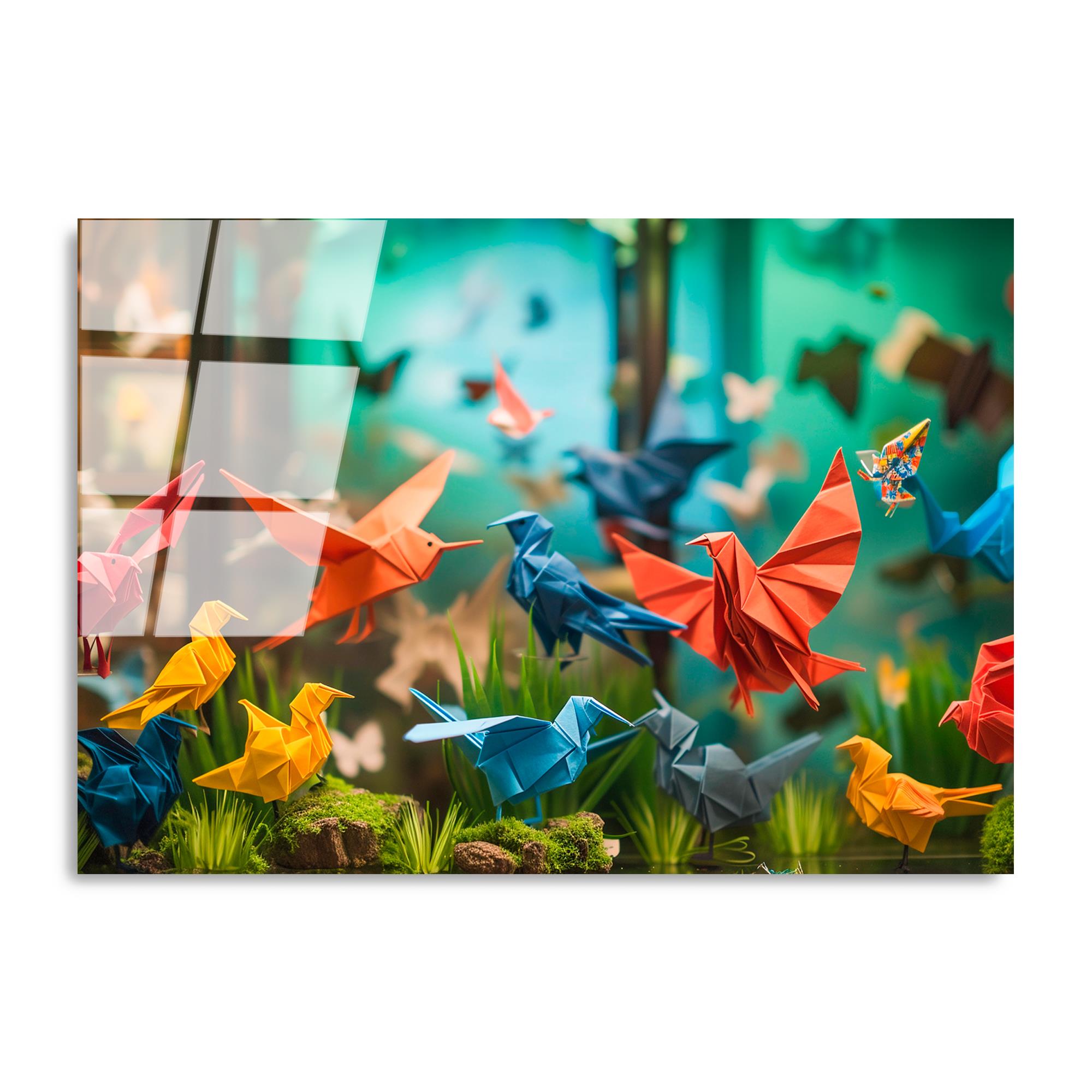 UV-1193 Baskılı Cam Dikdörtgen Duvar Tablosu | ByLamp