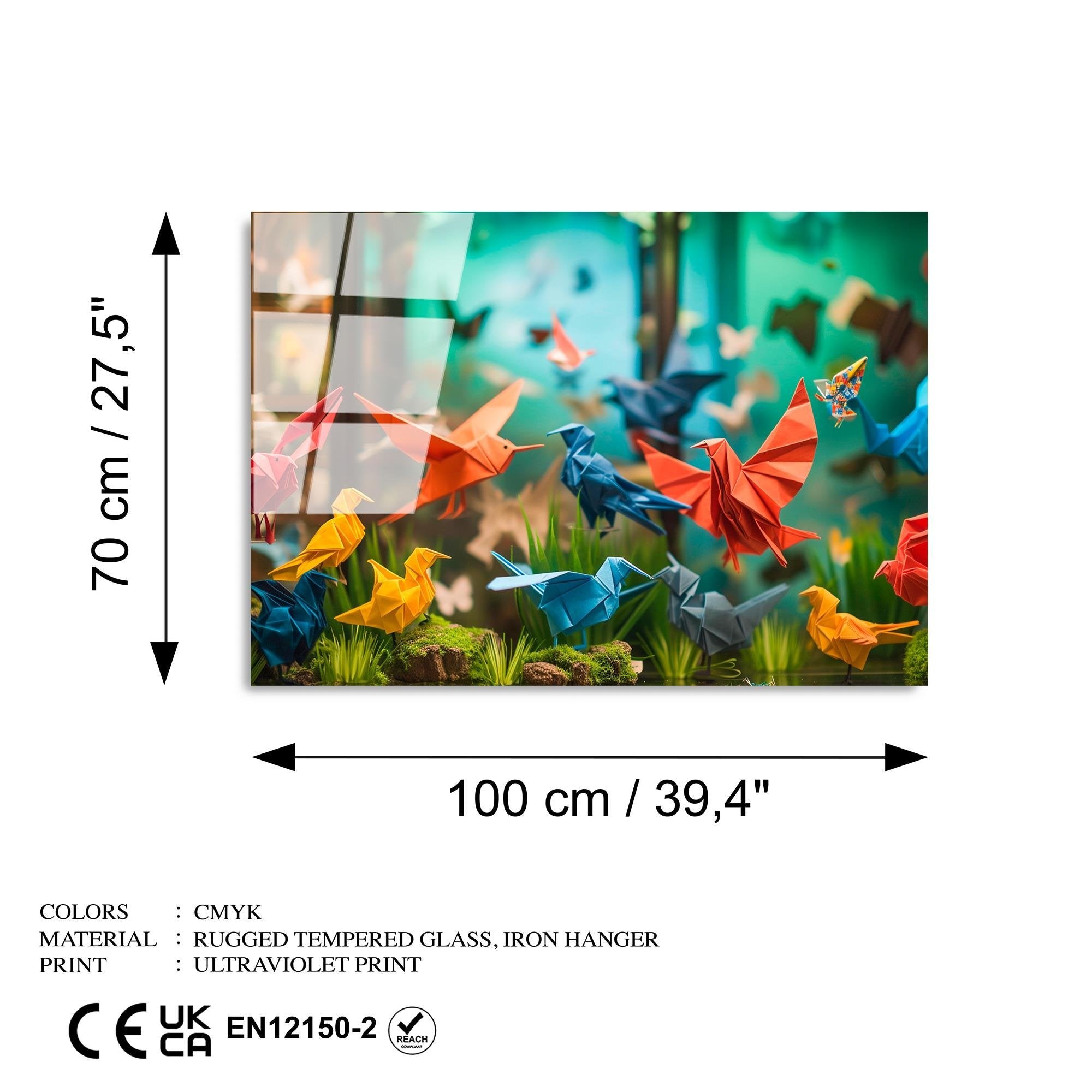 UV-1193 Baskılı Cam Dikdörtgen Duvar Tablosu | ByLamp