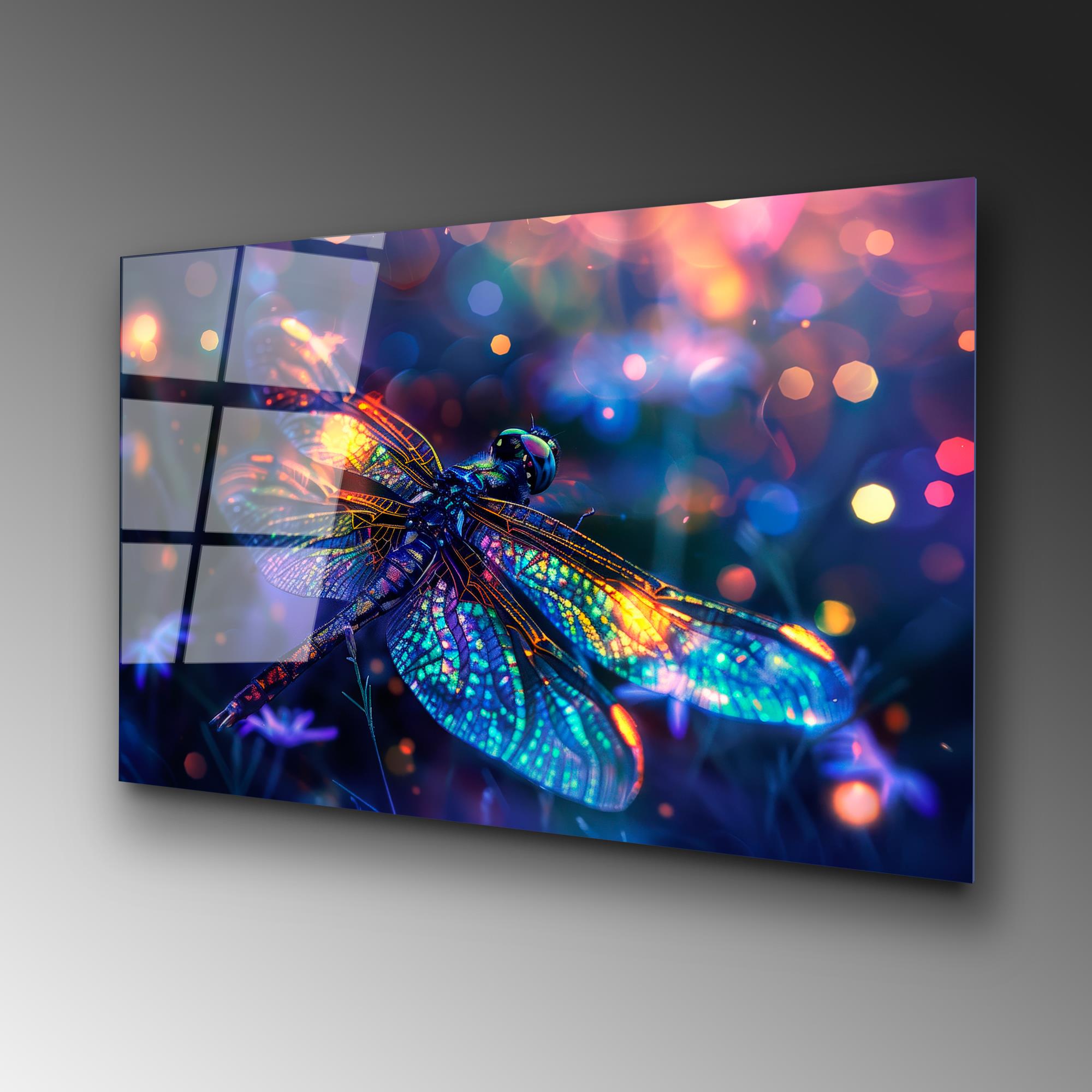 UV-1194 Baskılı Cam Dikdörtgen Duvar Tablosu | ByLamp