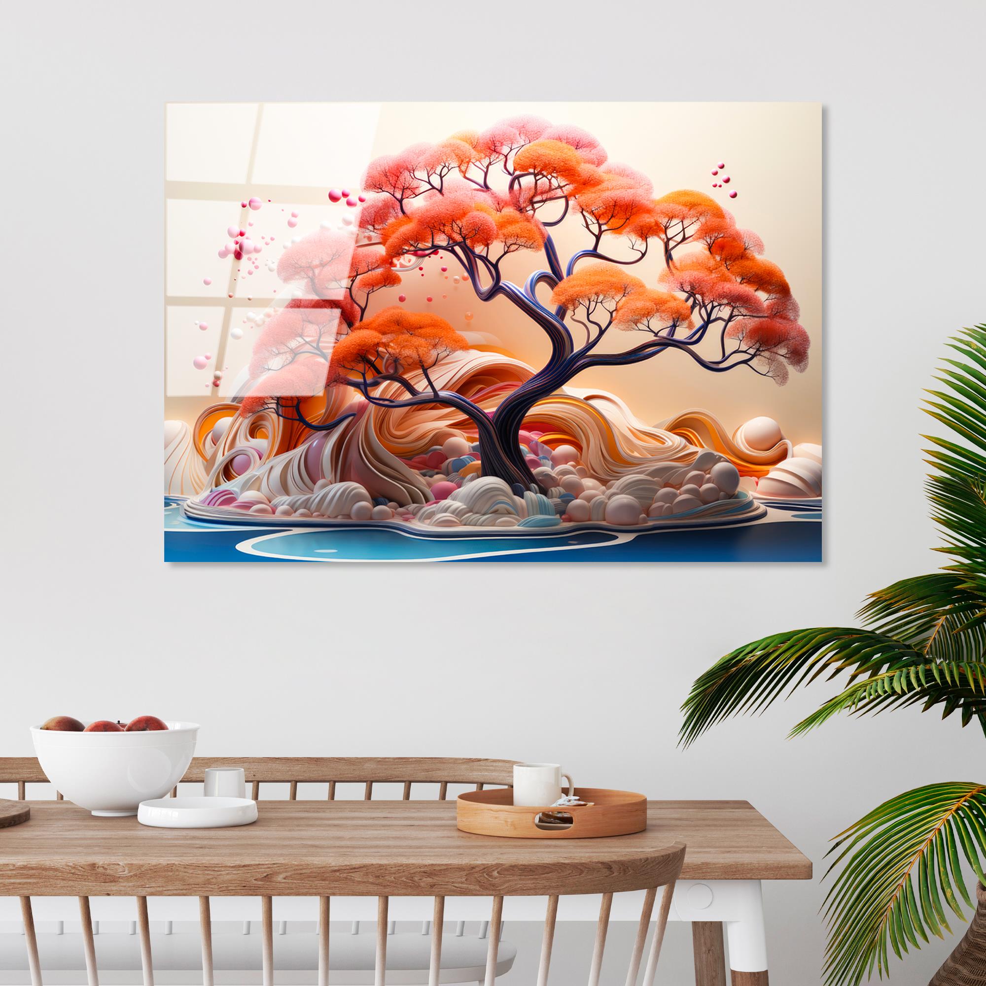 UV-1211 Baskılı Cam Dikdörtgen Duvar Tablosu | ByLamp