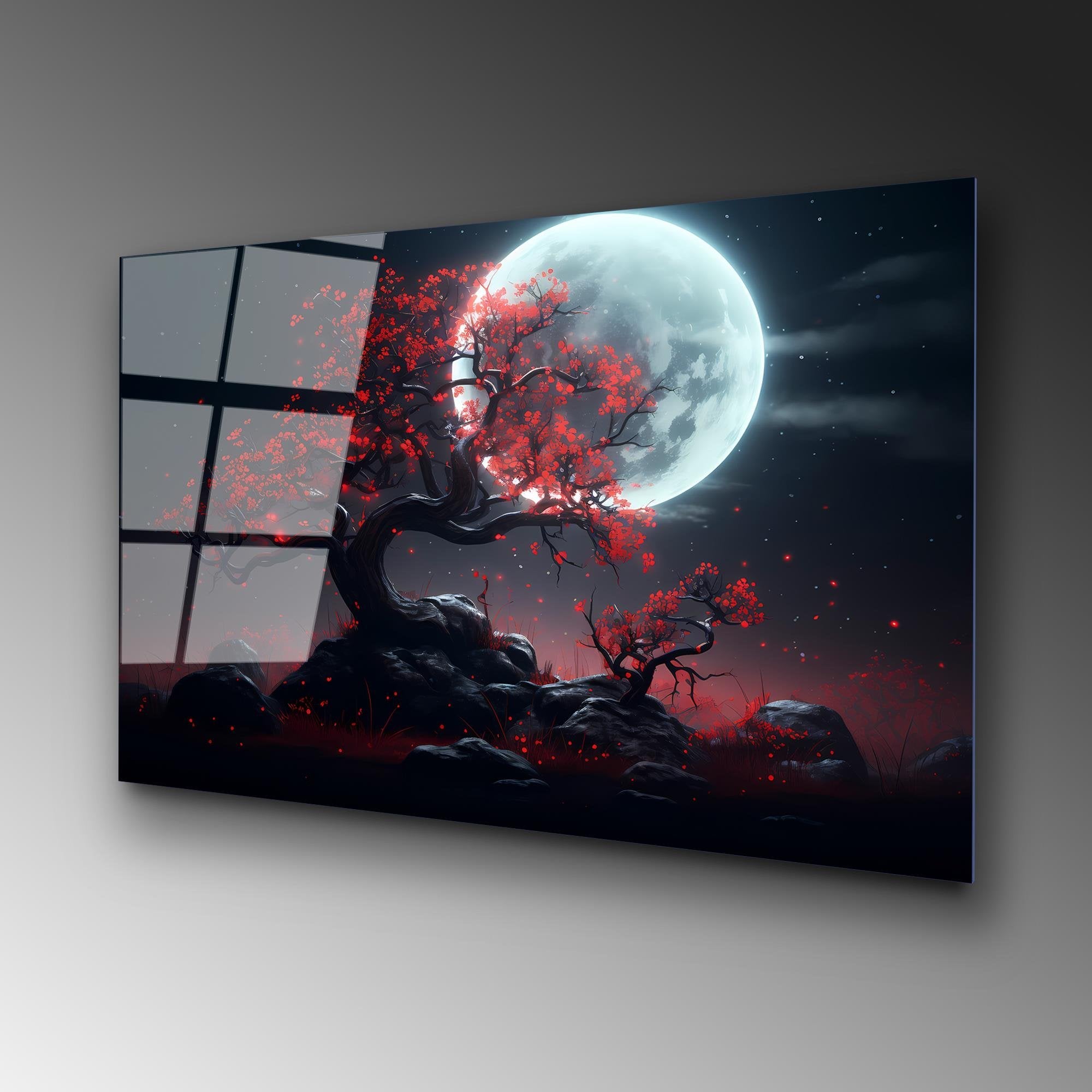 UV-1215 Baskılı Cam Dikdörtgen Duvar Tablosu | ByLamp