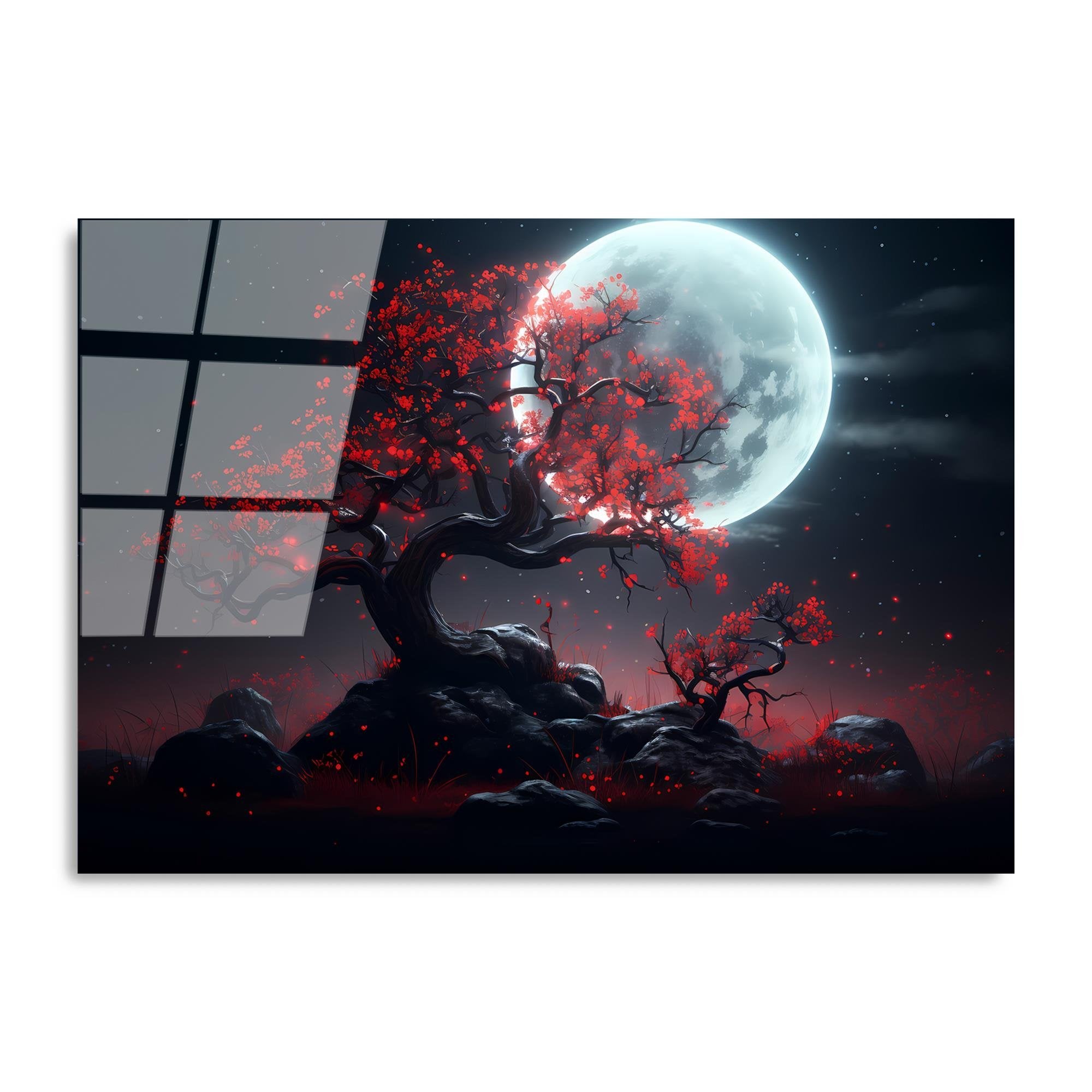 UV-1215 Baskılı Cam Dikdörtgen Duvar Tablosu | ByLamp