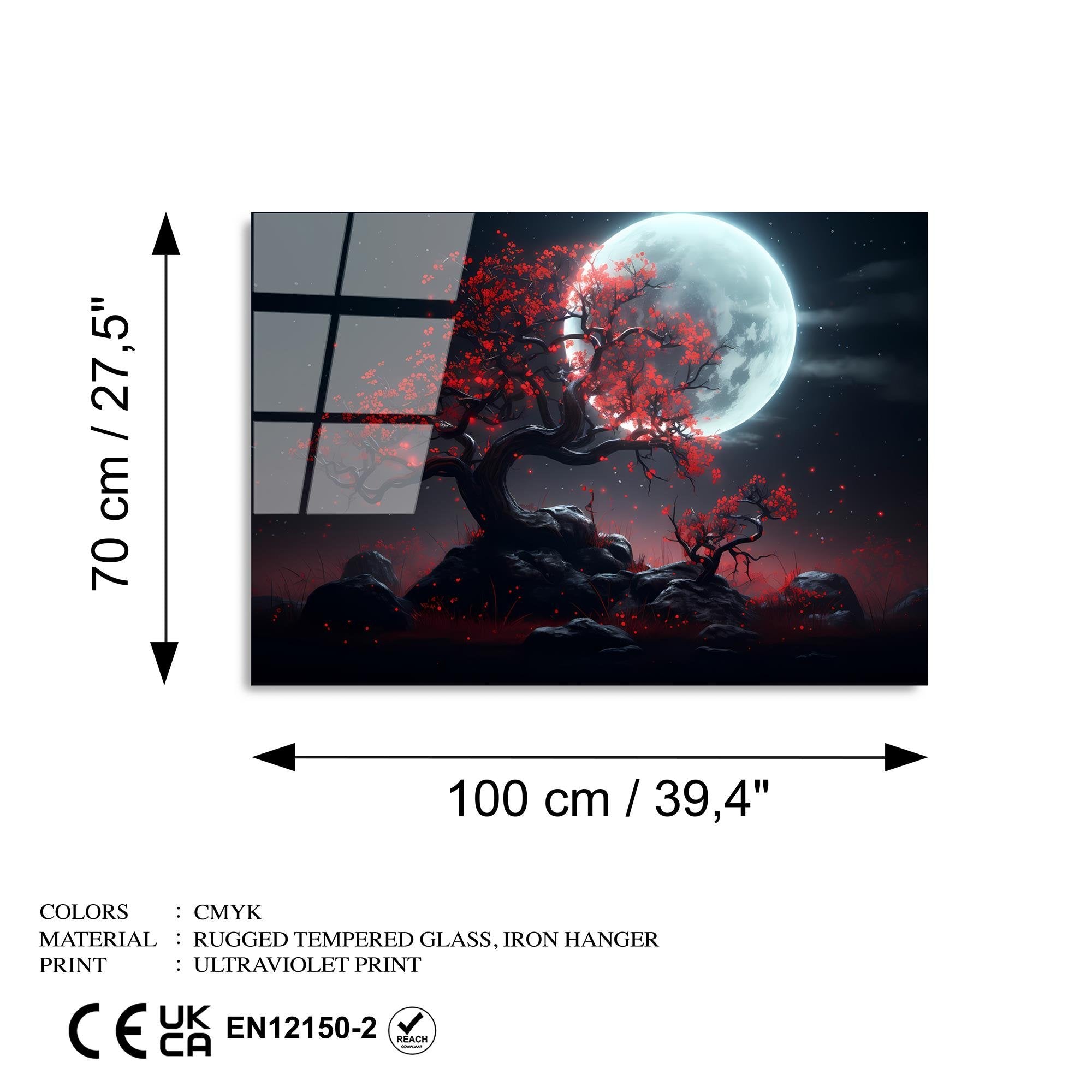 UV-1215 Baskılı Cam Dikdörtgen Duvar Tablosu | ByLamp