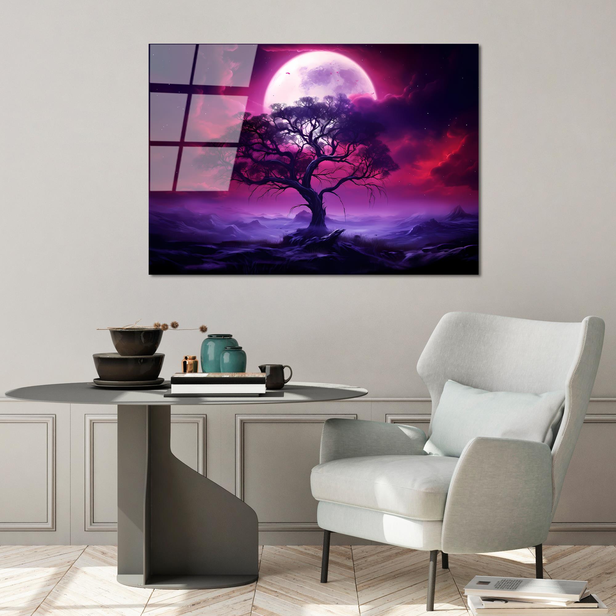 UV-1216 Baskılı Cam Dikdörtgen Duvar Tablosu | ByLamp