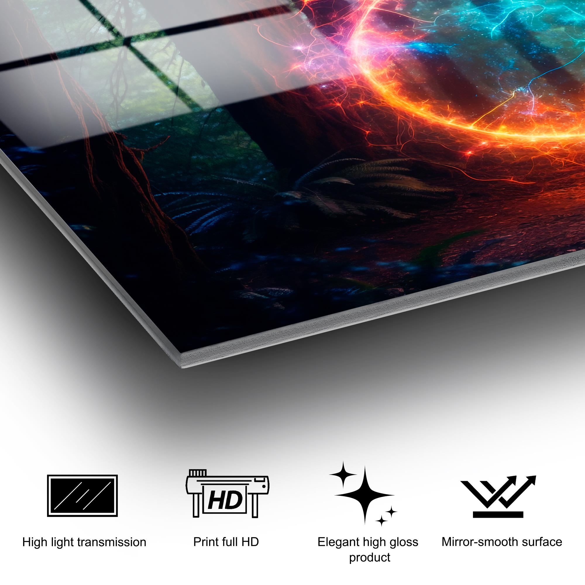 UV-1217 Baskılı Cam Dikdörtgen Duvar Tablosu | ByLamp