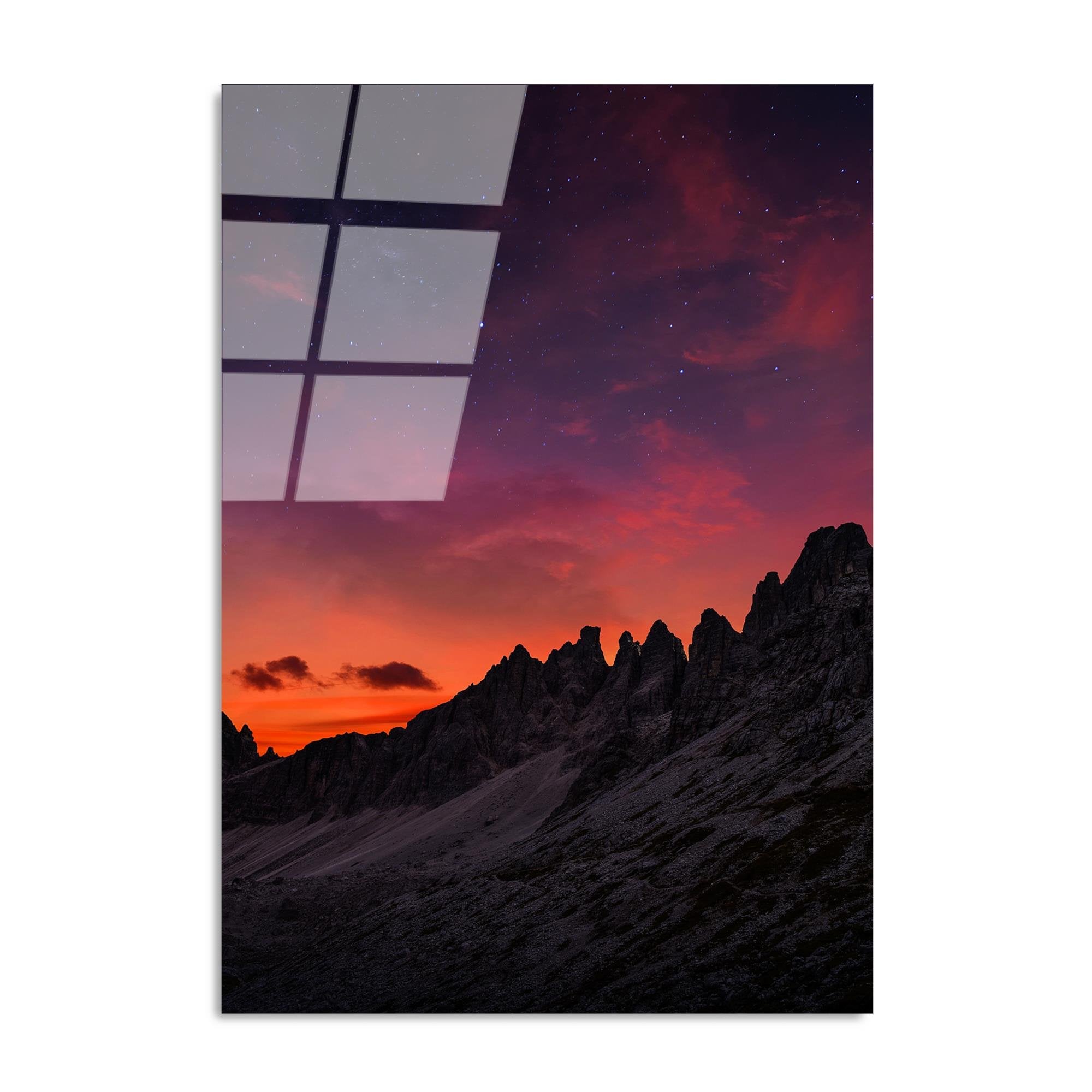 UV-123 Baskılı Cam Dikdörtgen Duvar Tablosu | ByLamp