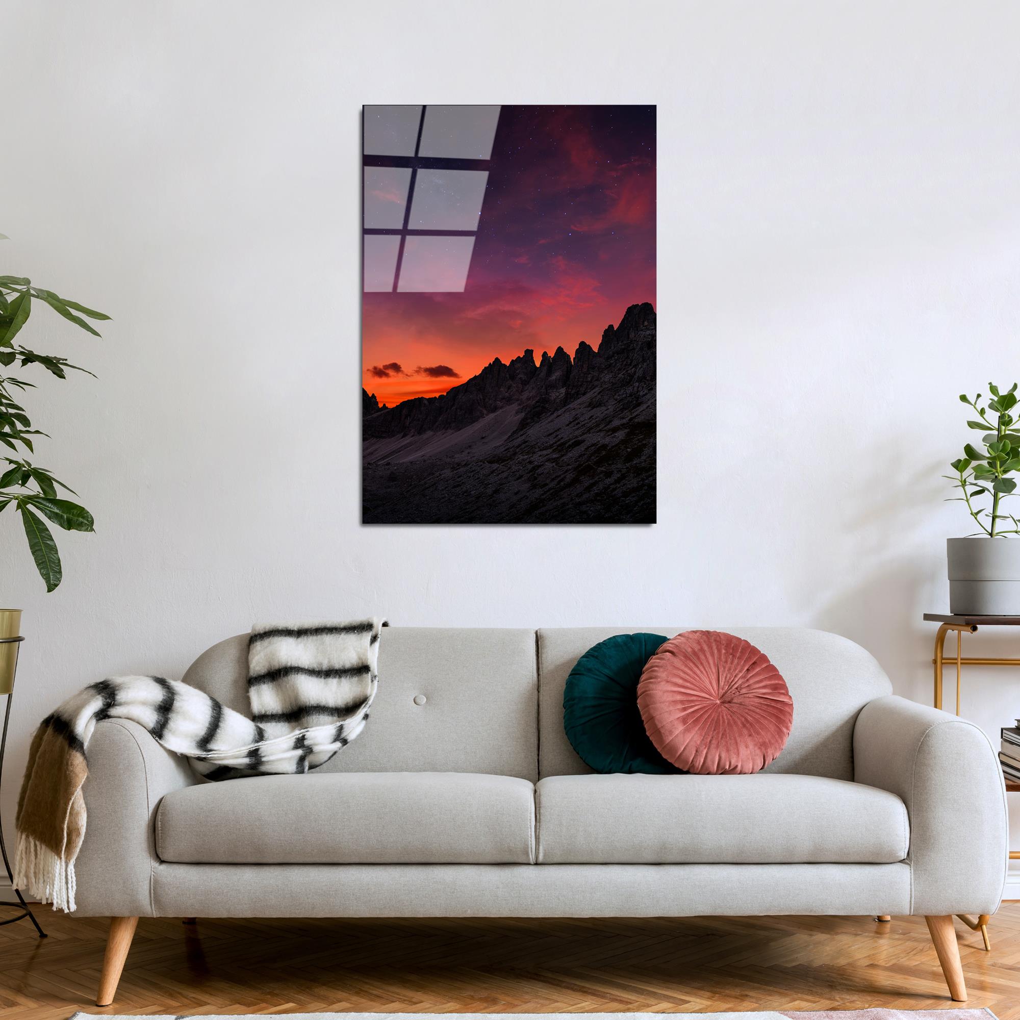 UV-123 Baskılı Cam Dikdörtgen Duvar Tablosu | ByLamp