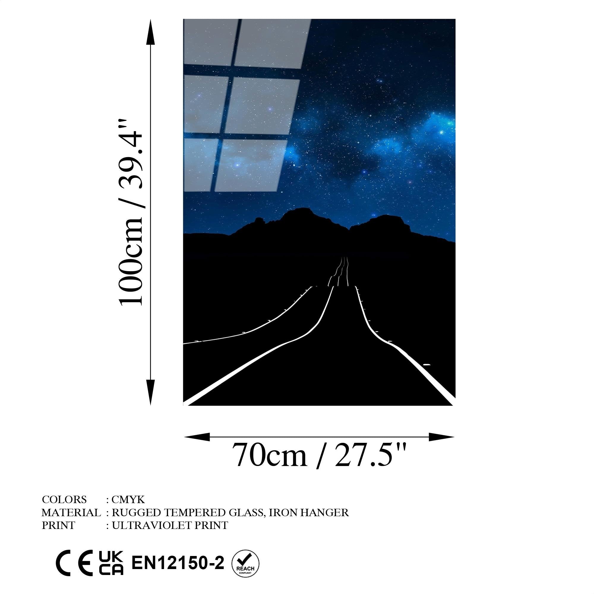 UV-126 Baskılı Cam Dikdörtgen Duvar Tablosu | ByLamp