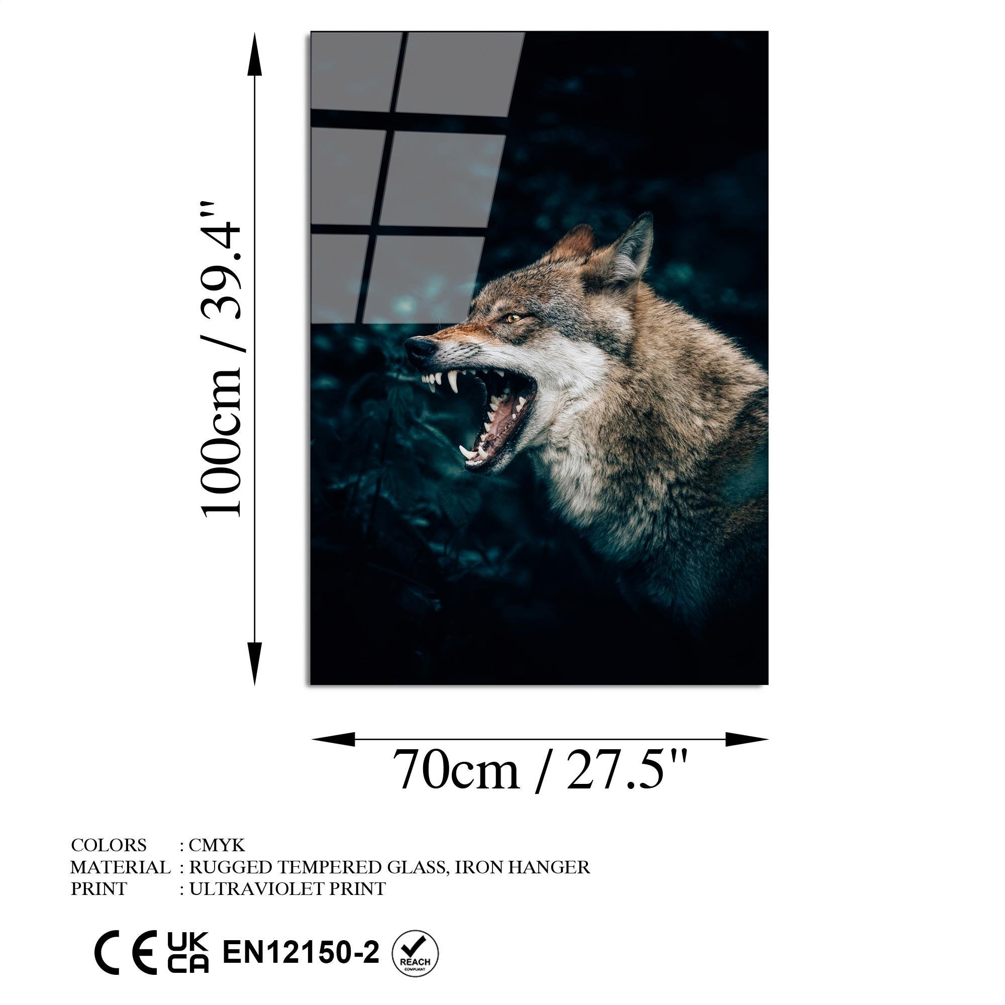 UV-158 Baskılı Cam Dikdörtgen Duvar Tablosu | ByLamp