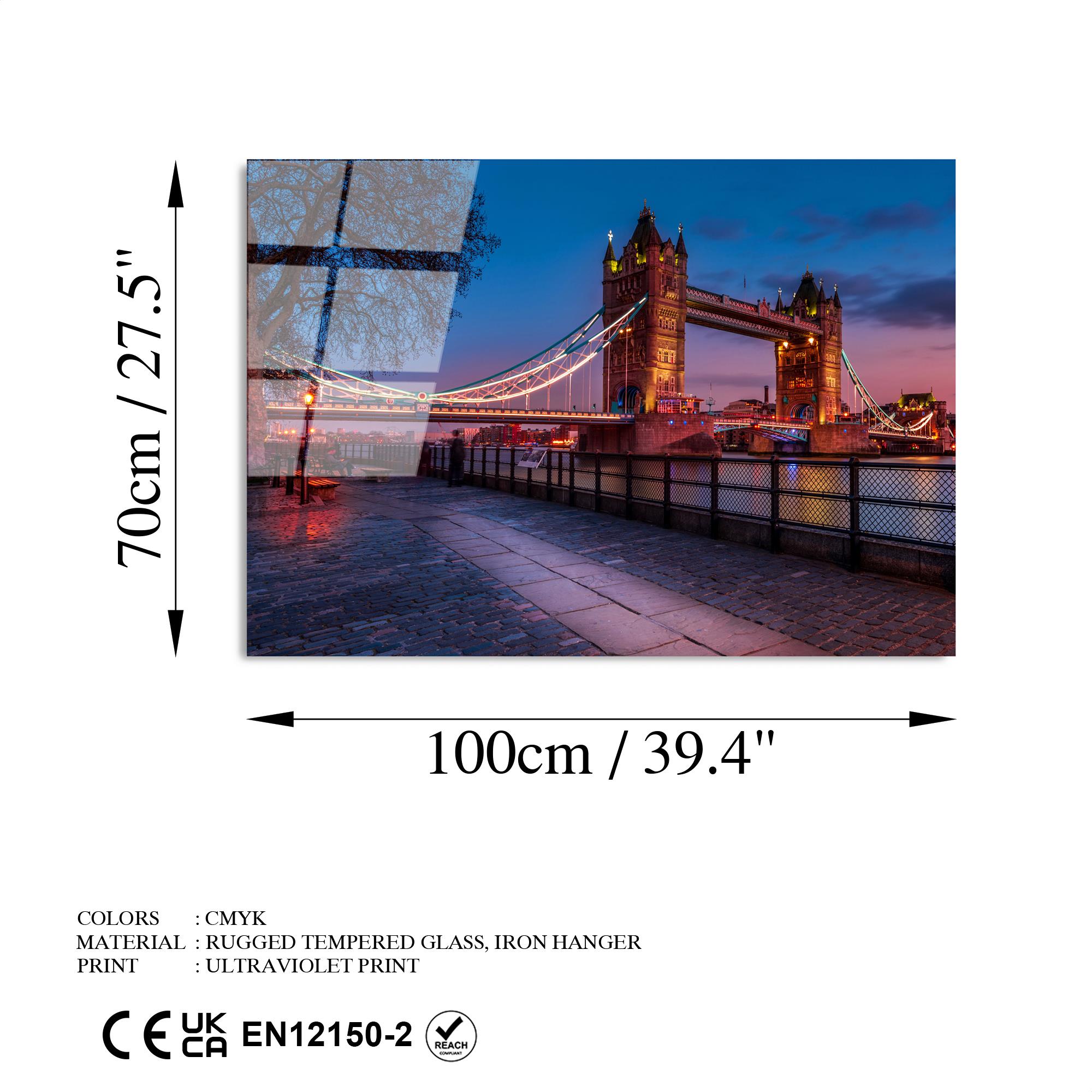 UV-171 Baskılı Cam Dikdörtgen Duvar Tablosu | ByLamp